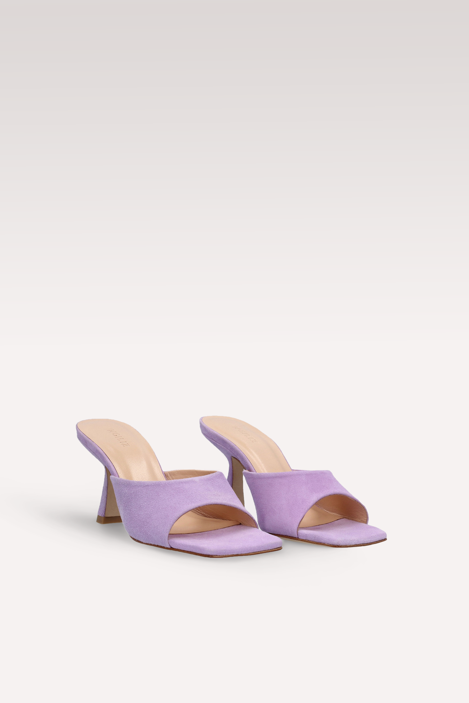 MULES RENY IN PELLE SCAMOSCIATA VIOLA