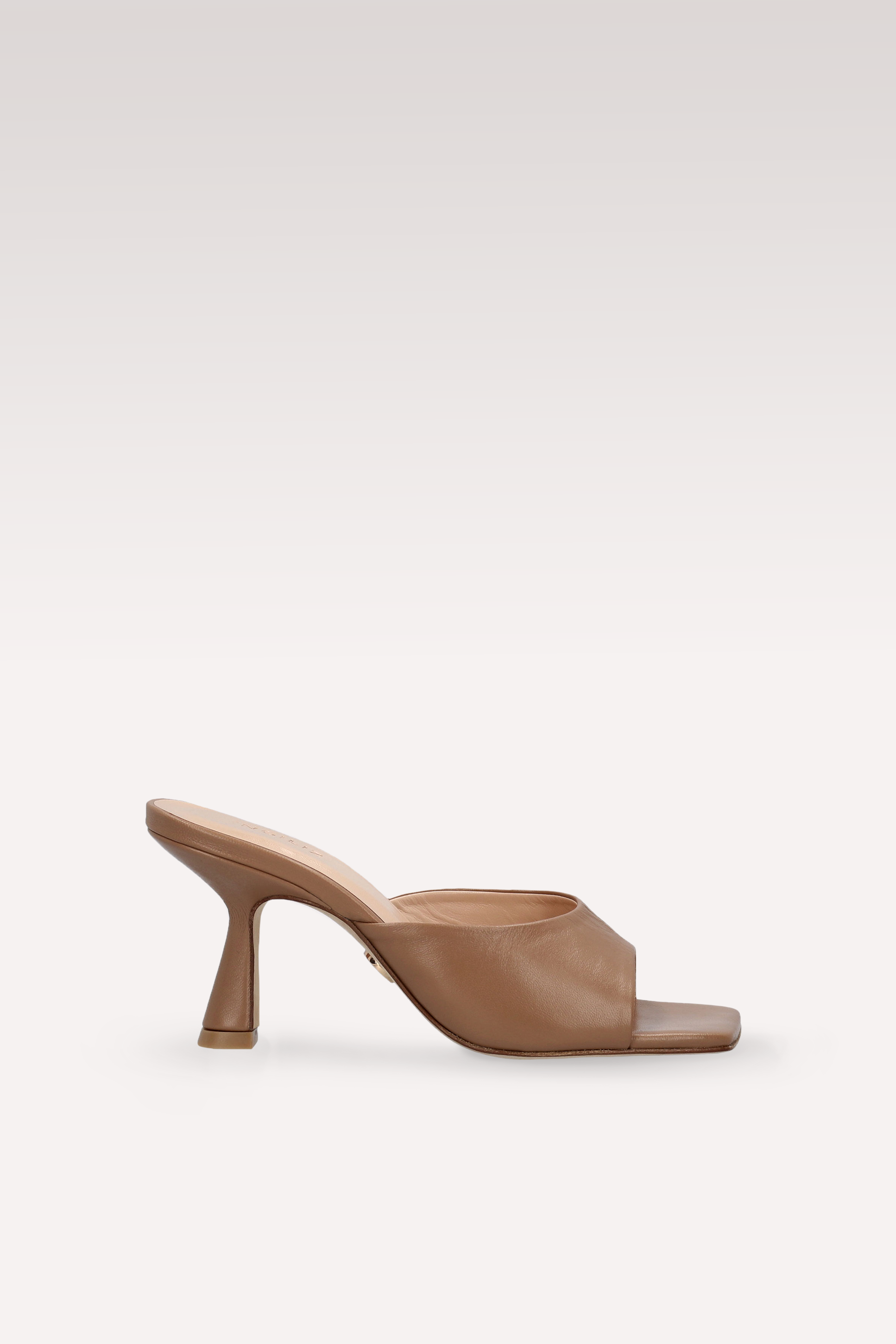 MULES RENY IN PELLE LISCIA MARRONE