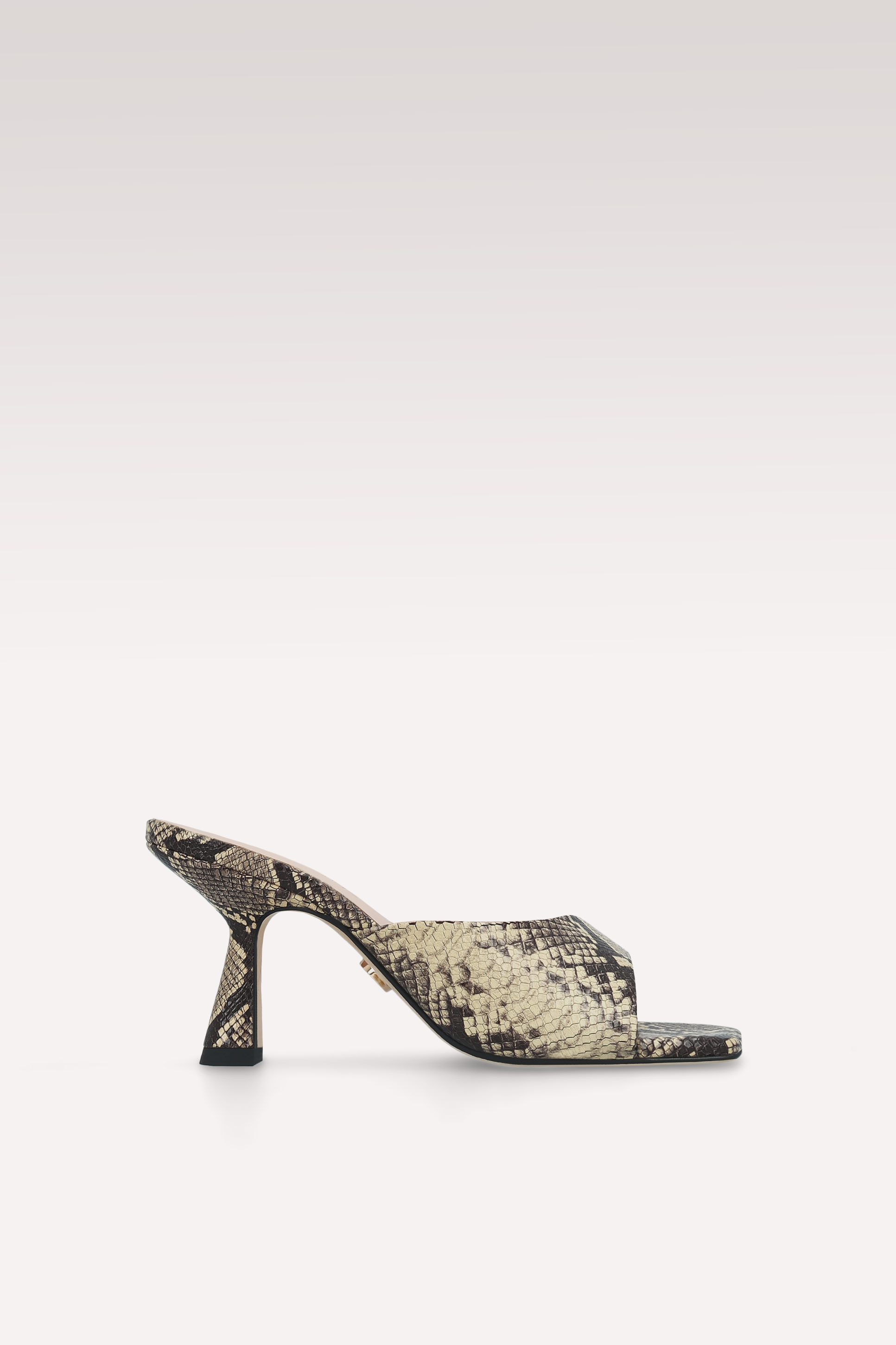 RENY SAND PYTHON PRINTED LEATHER MULES