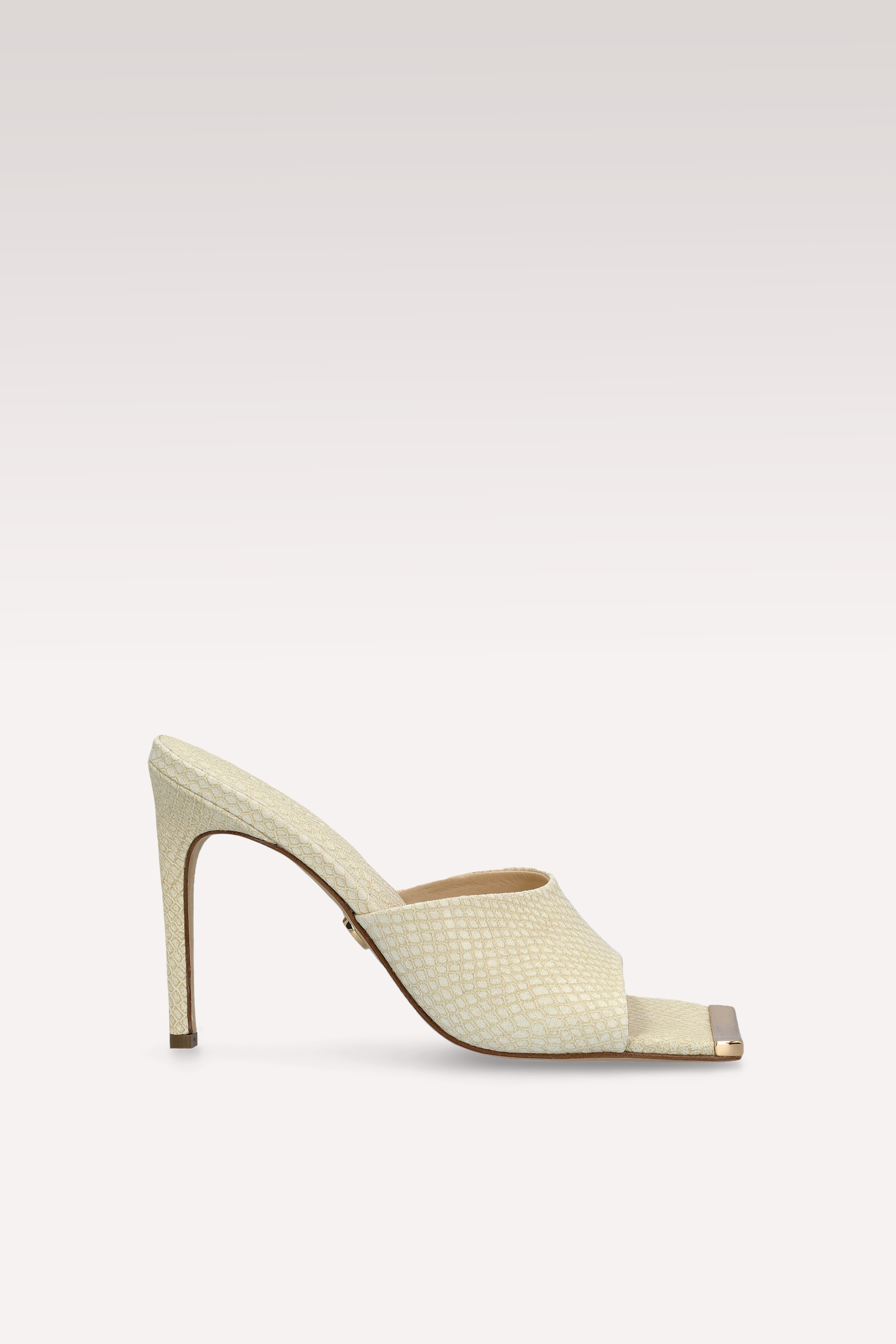 SABOT KALINA 05 IN PELLE GOFFRATA LIZZARD BIANCO SPORCO