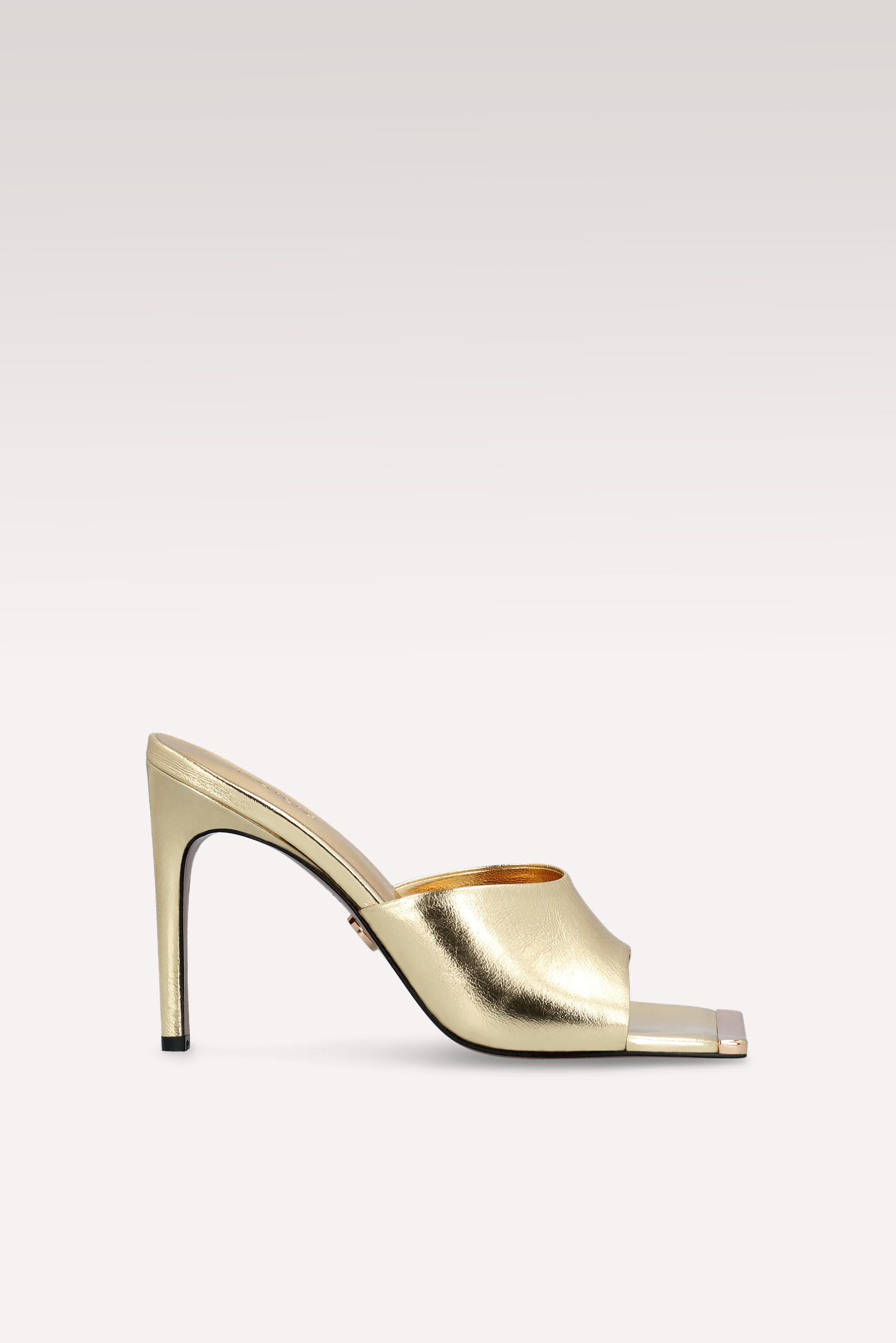 MULES IN PELLE METALLIZZATA ORO KALINA