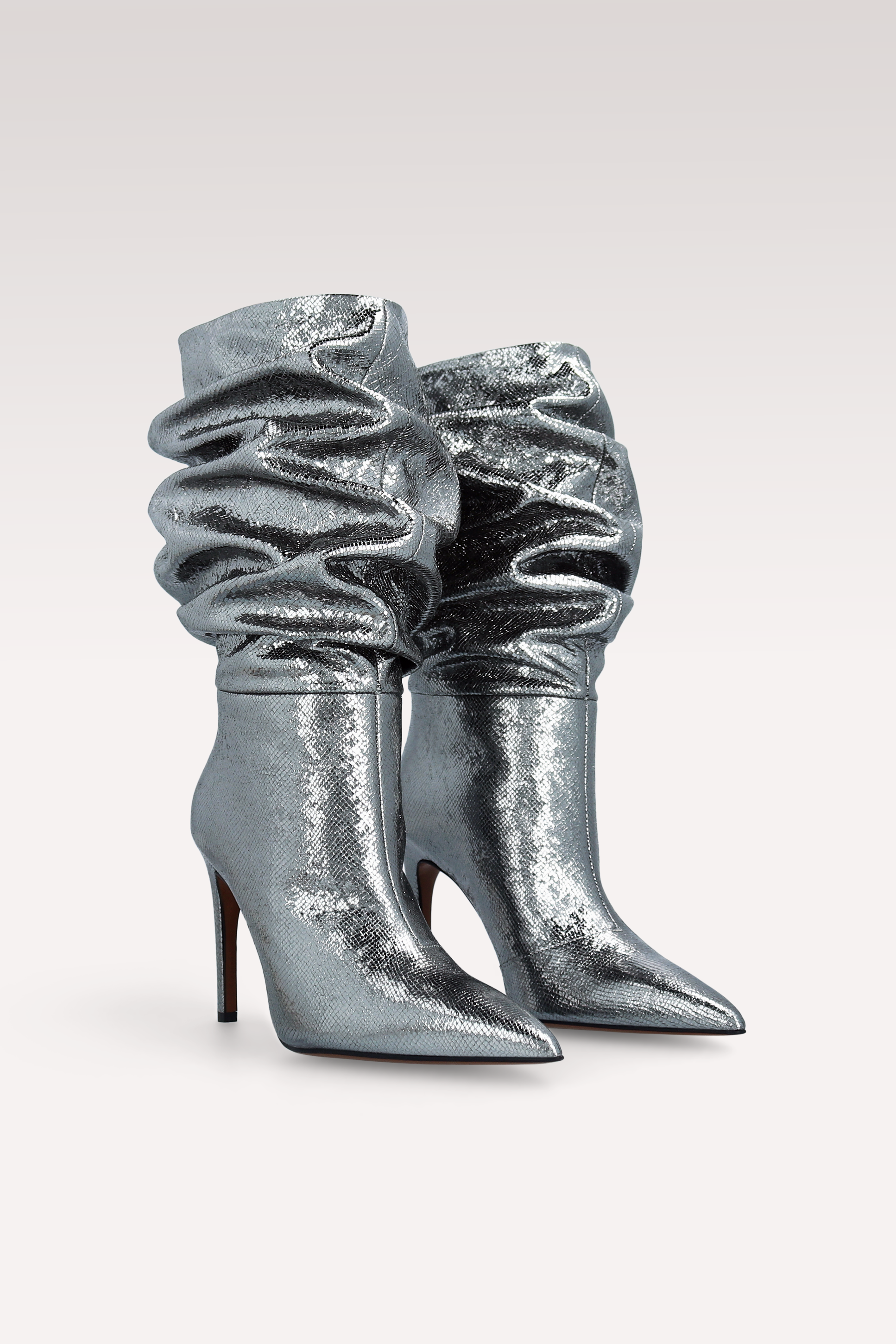 STIVALI IN PELLE GOFFRATA GRACE 03 SILVER CRASH VIPER