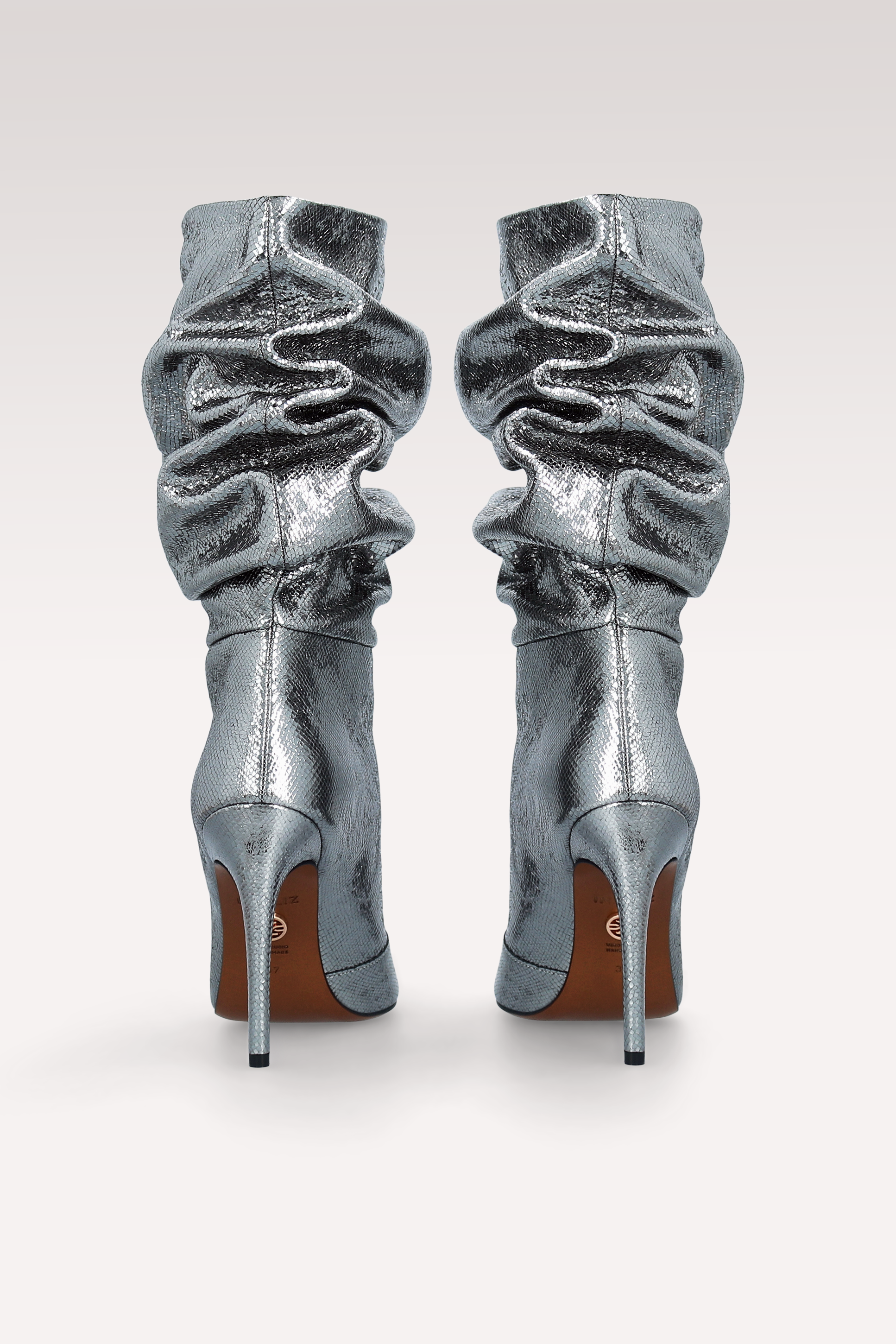 STIVALI IN PELLE GOFFRATA GRACE 03 SILVER CRASH VIPER