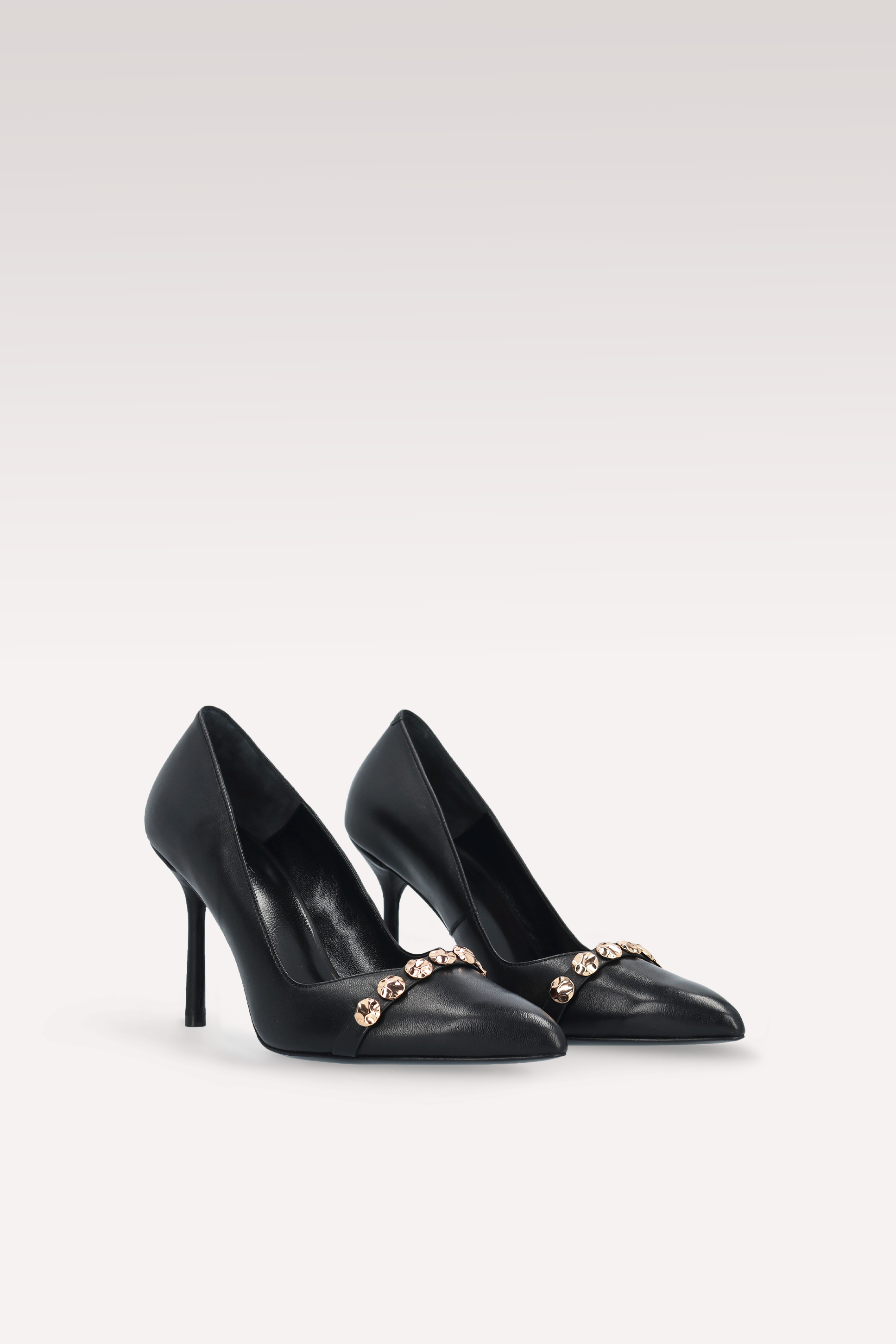 ABA ROCK 09 BLACK SMOOTH LEATHER PUMPS AND MILLY MINI BAG