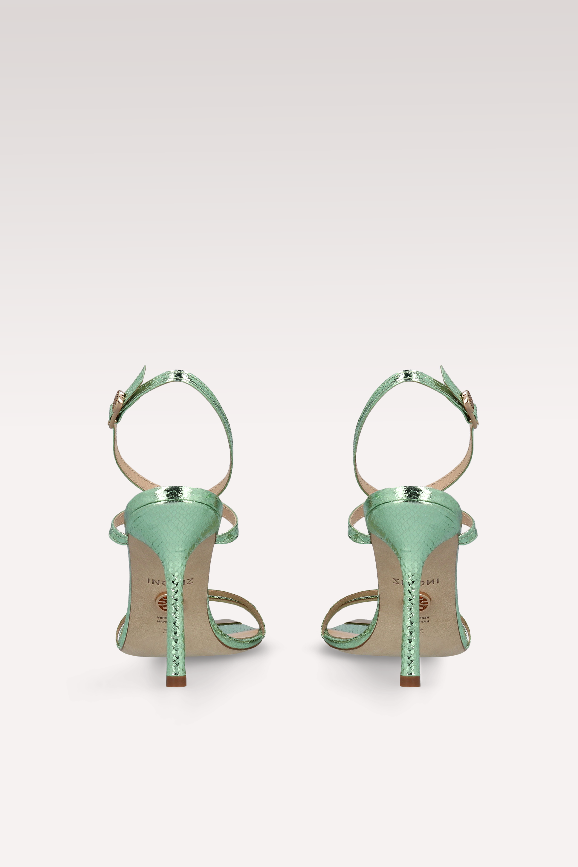 SANDALI ANNY 10 MINI VIPER MIRROR IN PELLE MENTA