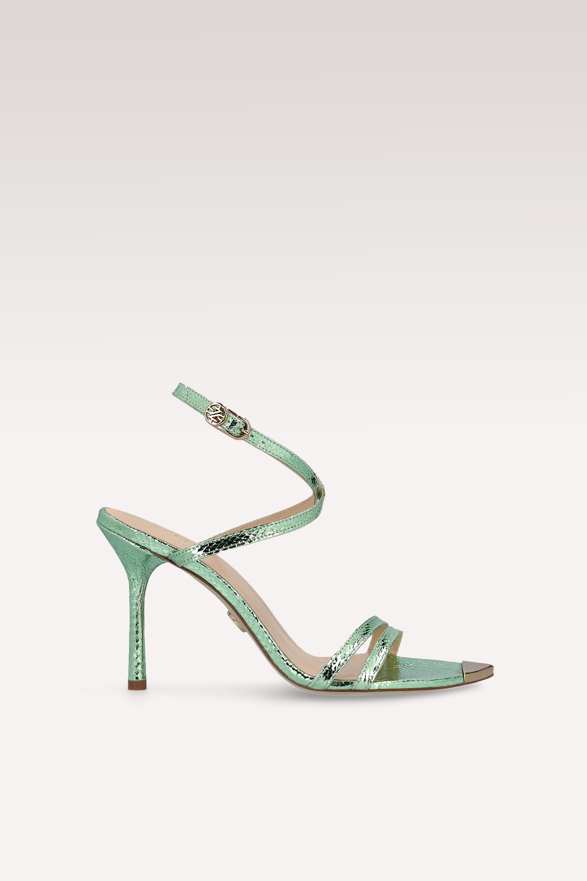 SANDALI ANNY 10 MINI VIPER MIRROR IN PELLE MENTA