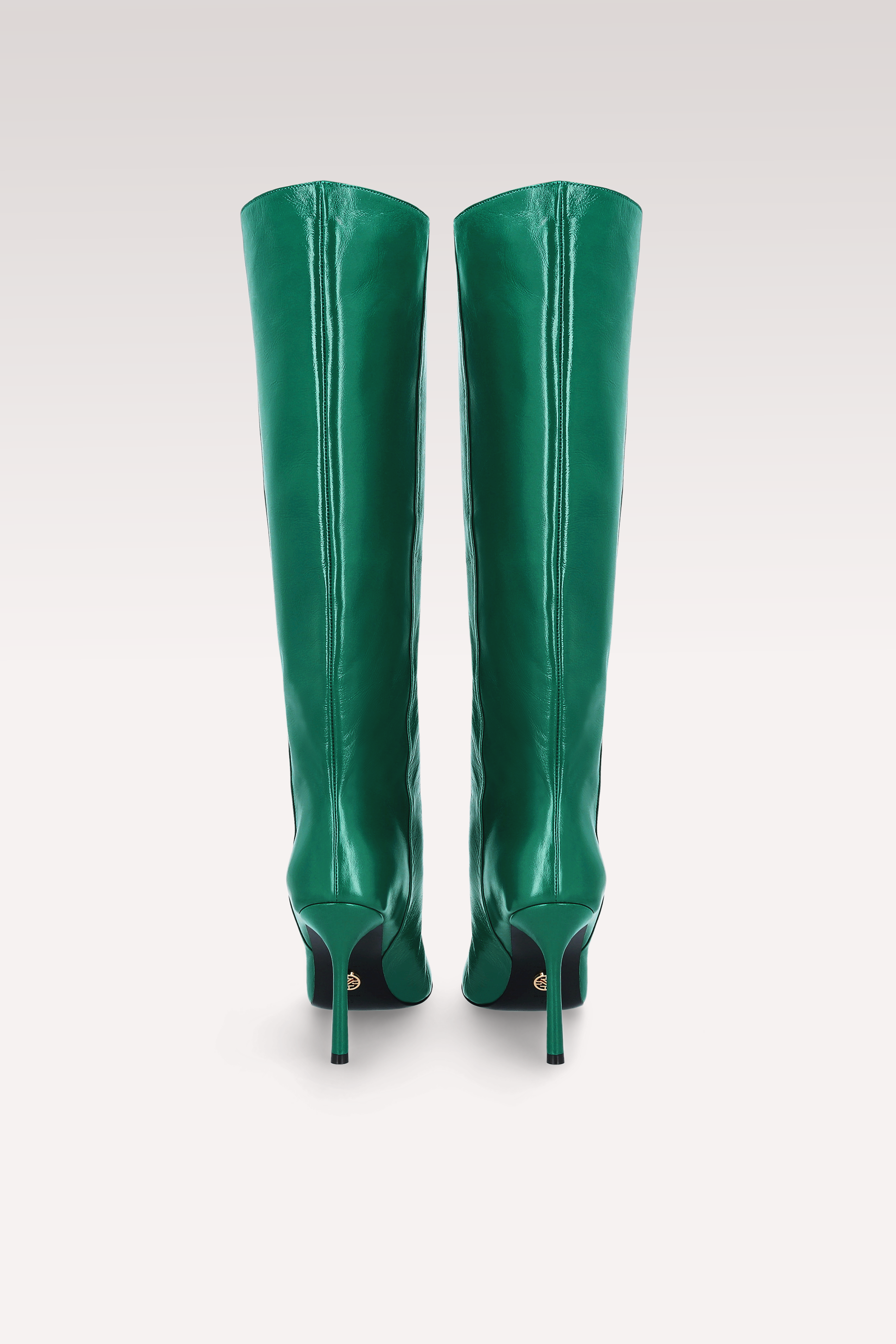 STIVALI ABA TUBO 01 VERDE IN VERNICE SCHIACCIATA