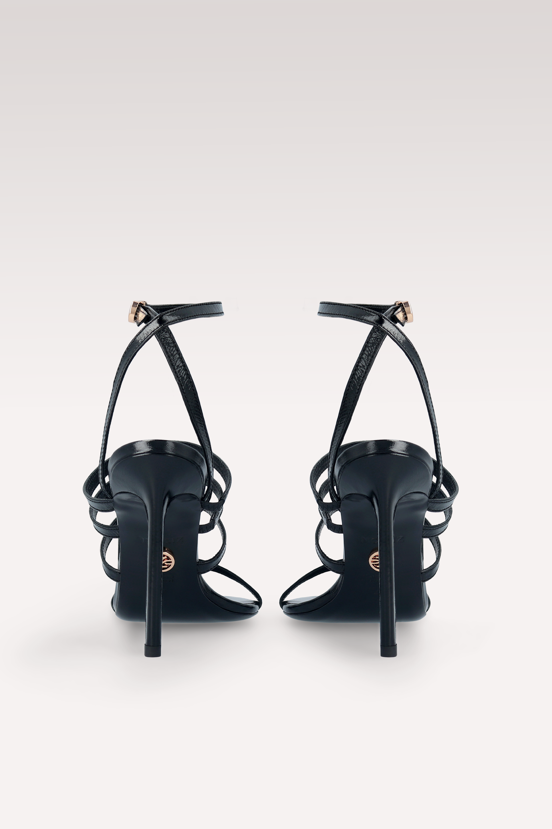 ATHENA 04 BLACK LEATHER SANDALS