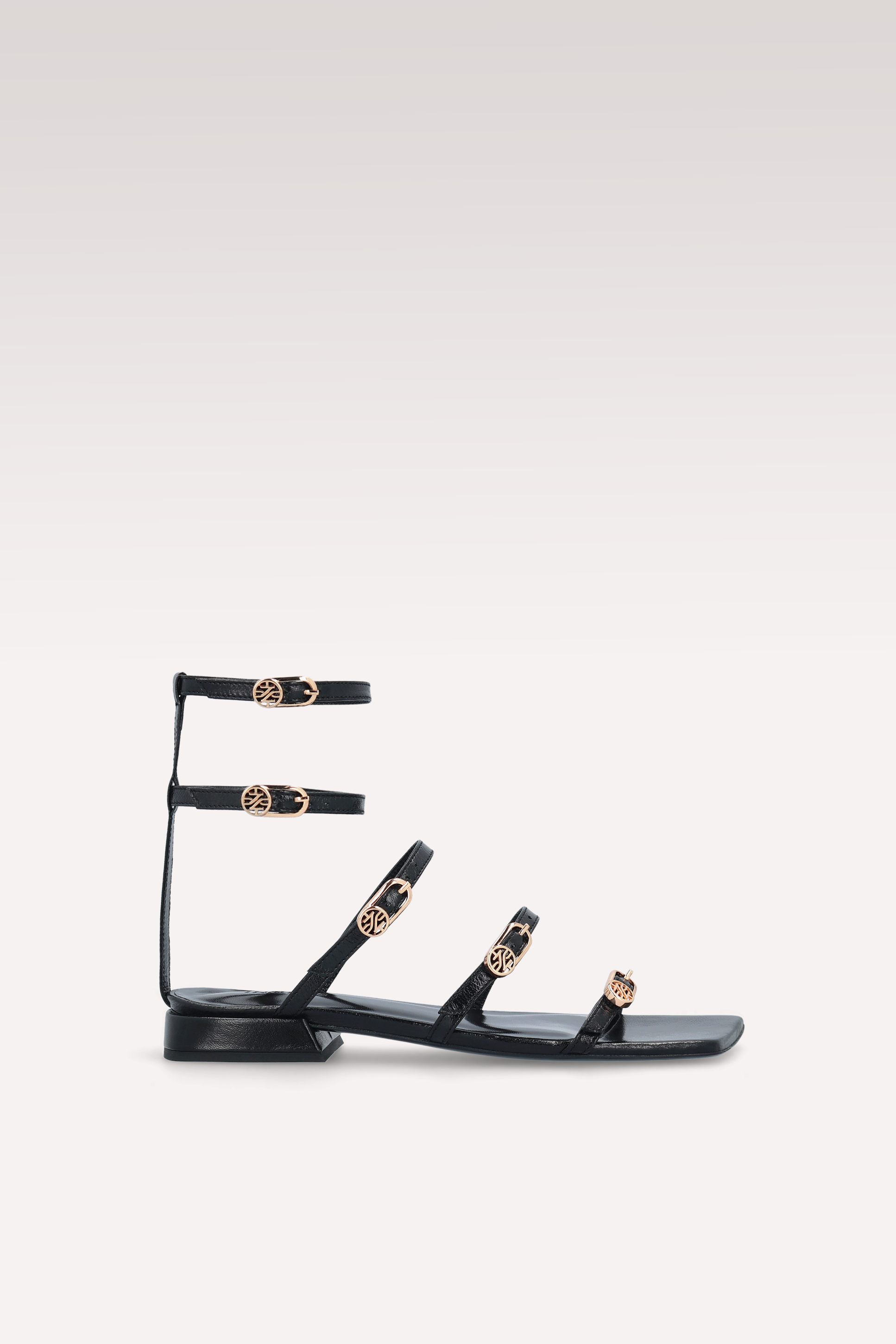SANDALI IN PELLE NERA POLLY 02