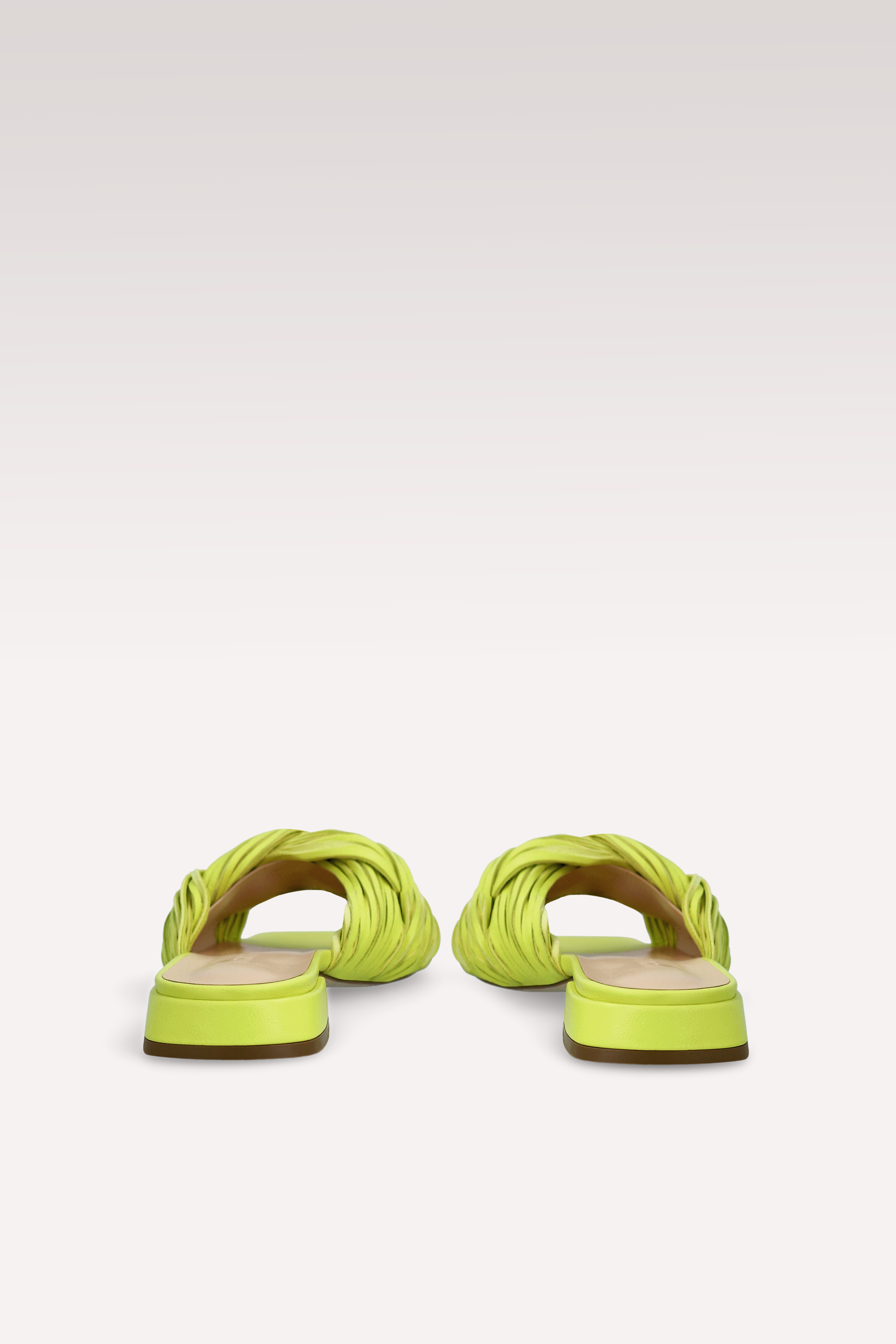 MULES LEXI KIWI IN PELLE E CAMOSCIO GIALLO