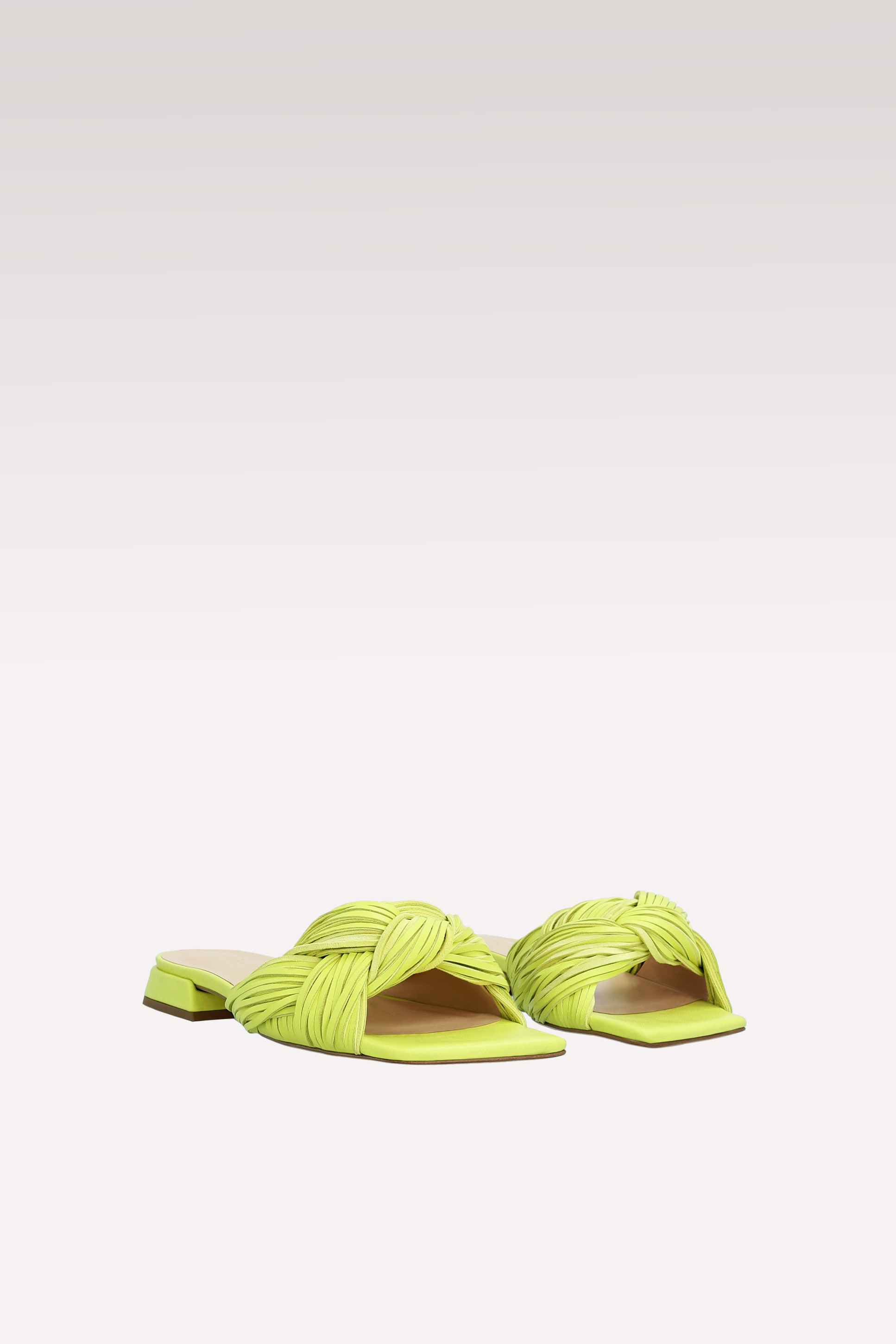 MULES LEXI KIWI IN PELLE E CAMOSCIO GIALLO