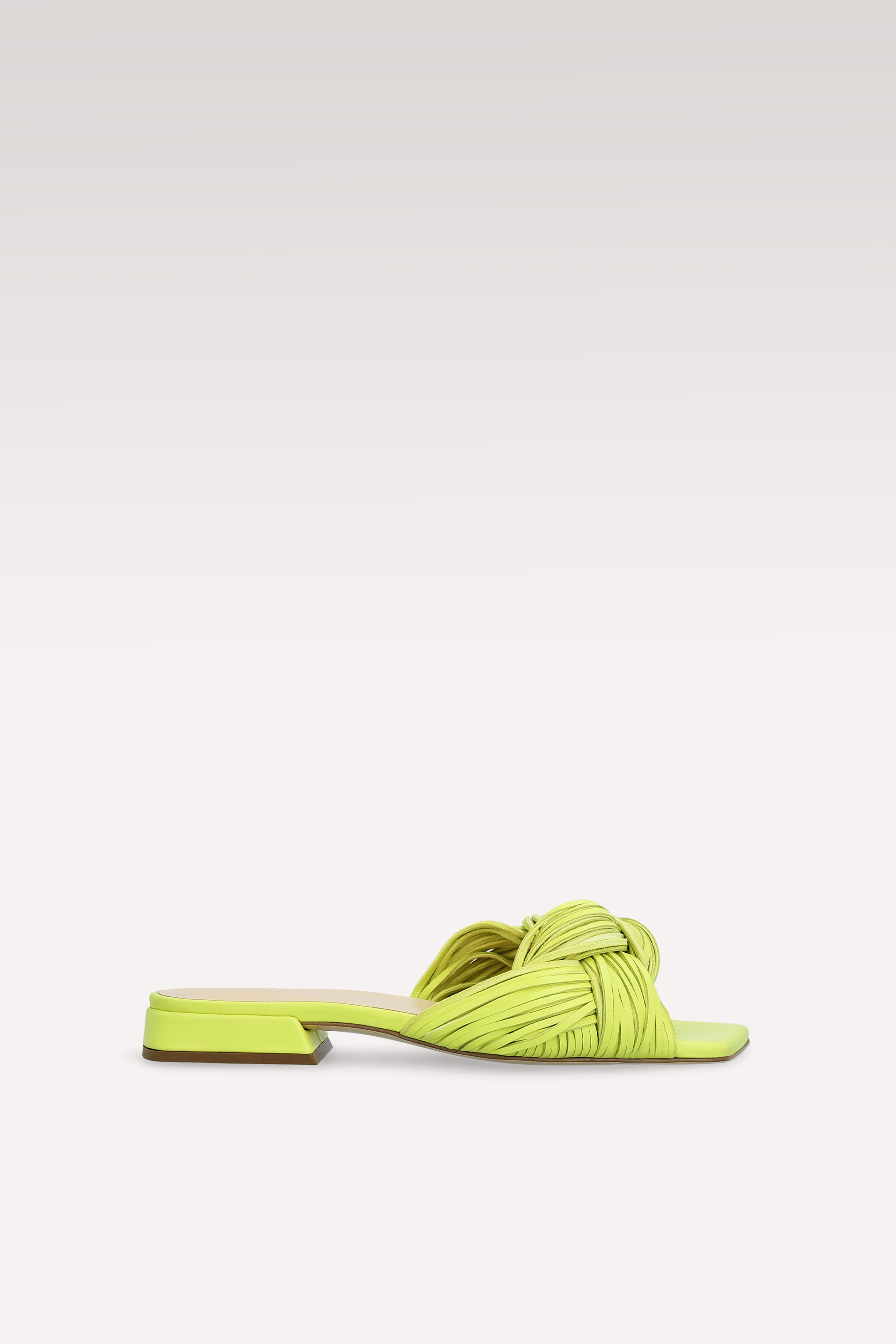 MULES LEXI KIWI IN PELLE E CAMOSCIO GIALLO