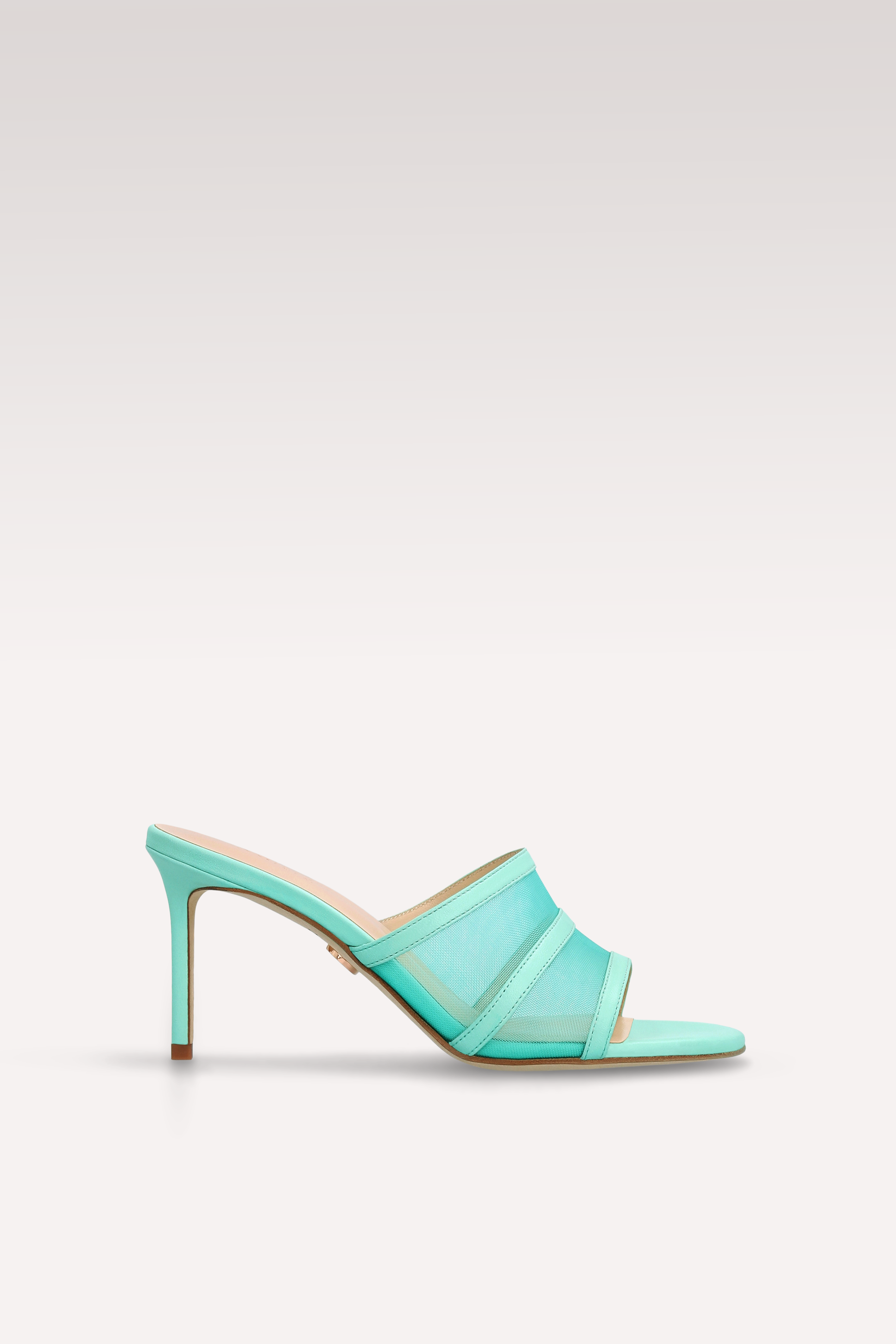 MULES ADELINE IN PELLE E RETE VERDI