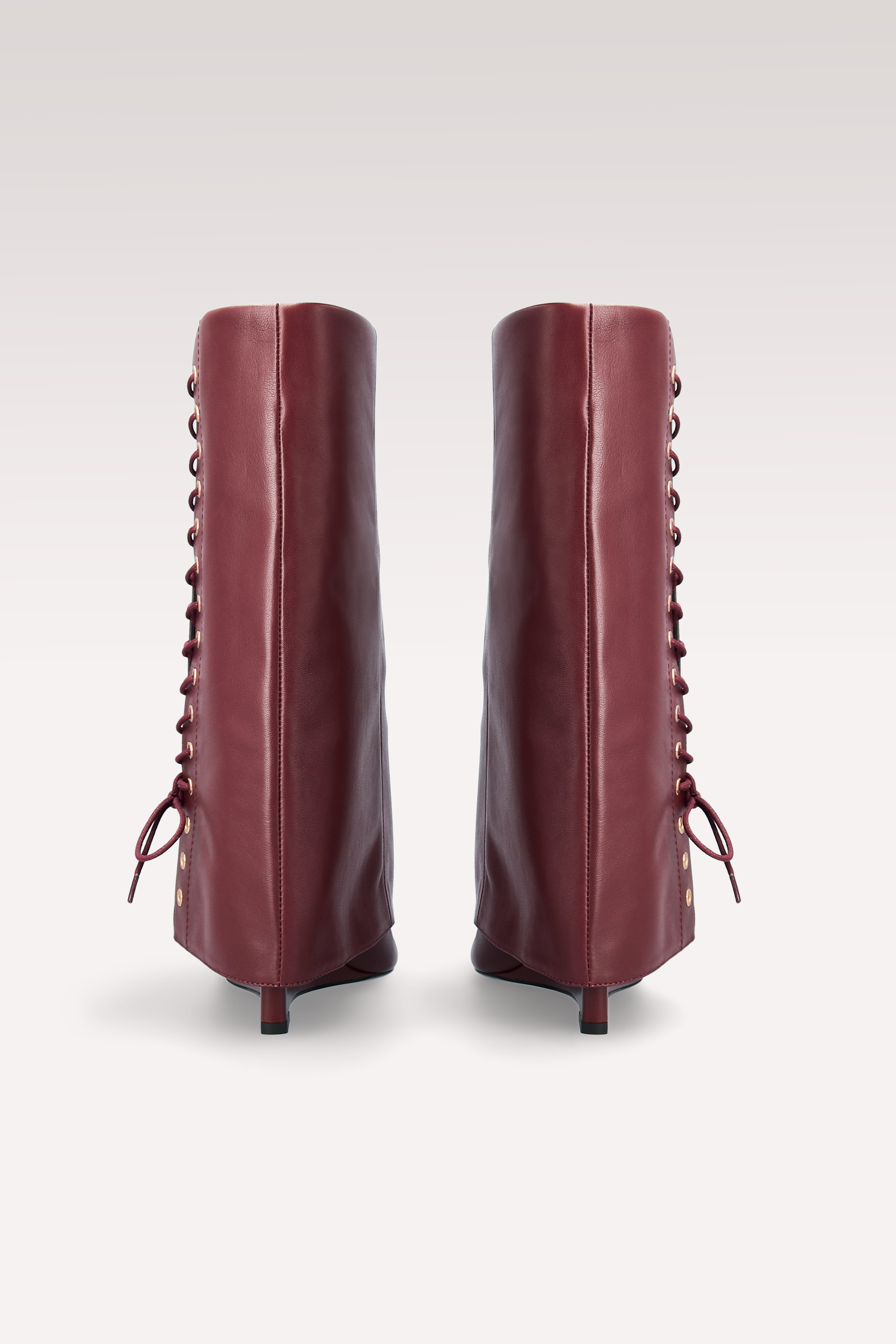 STIVALI CON TACCO IN PELLE LISCIA ZEUDI 03 BORDEAUX