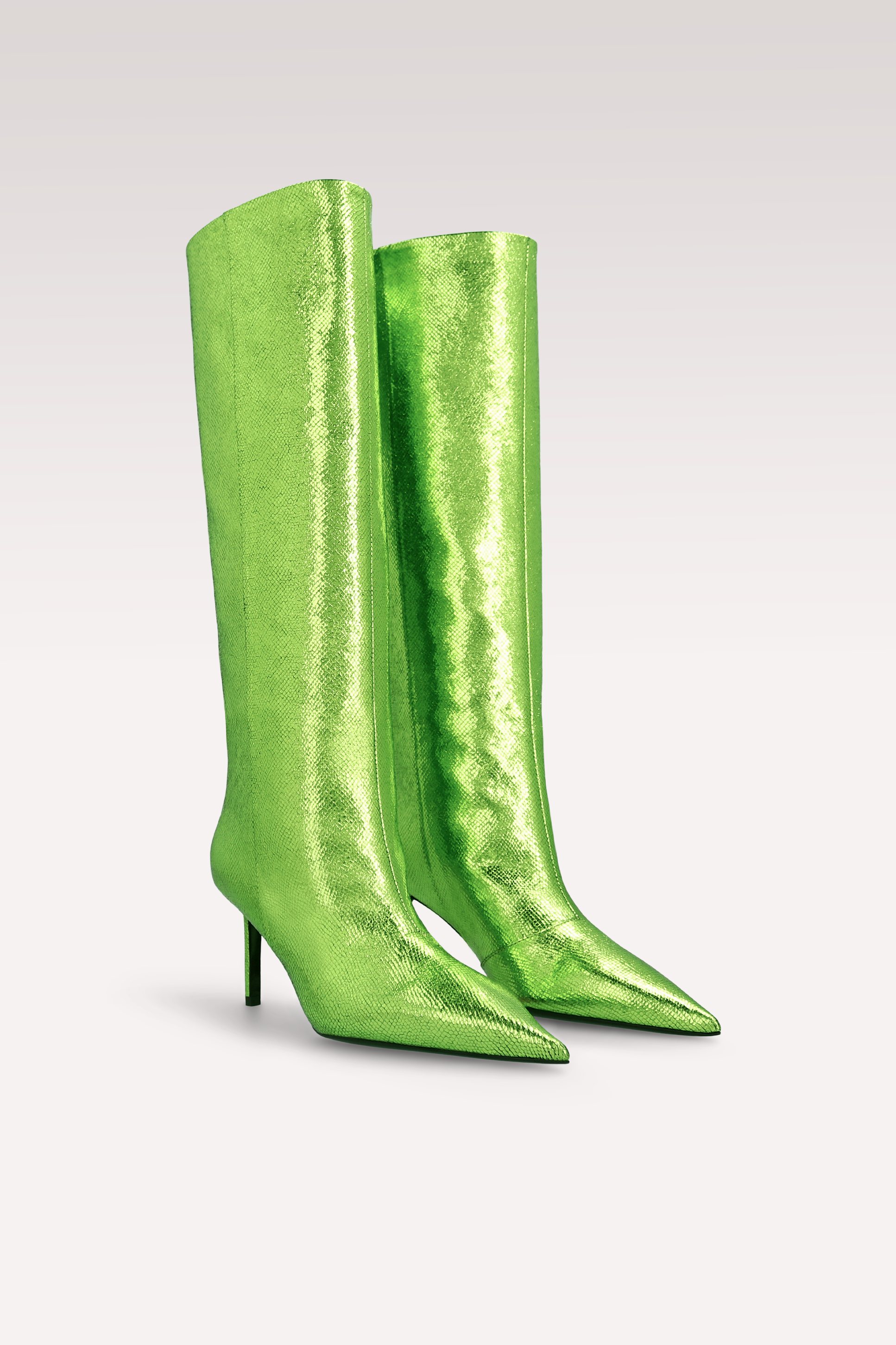 STIVALI IN PELLE GOFFRATA CRASH VIPER COLOR LIME MIA 04