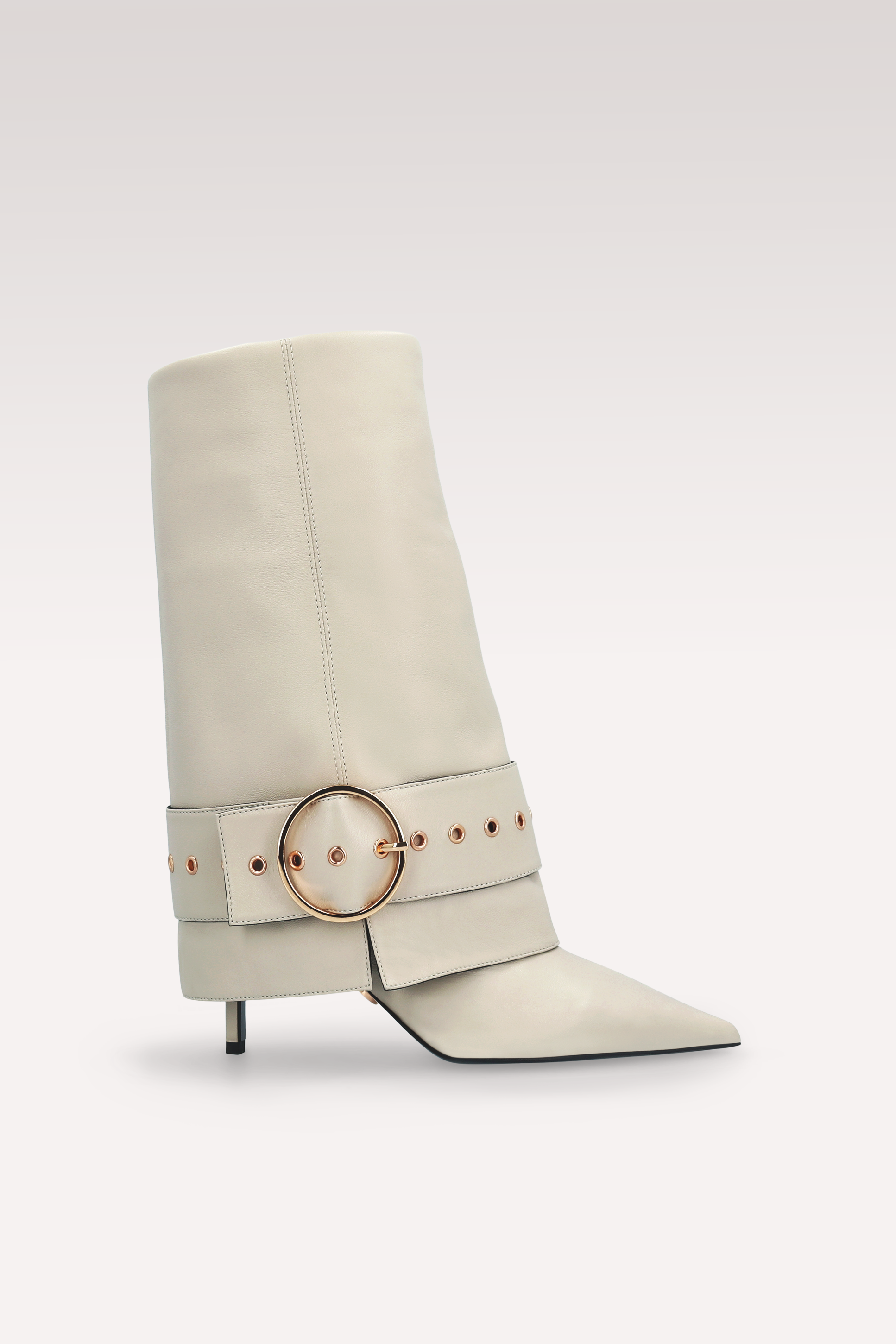 MIA 06 BEIGE SMOOTH LEATHER BOOTS