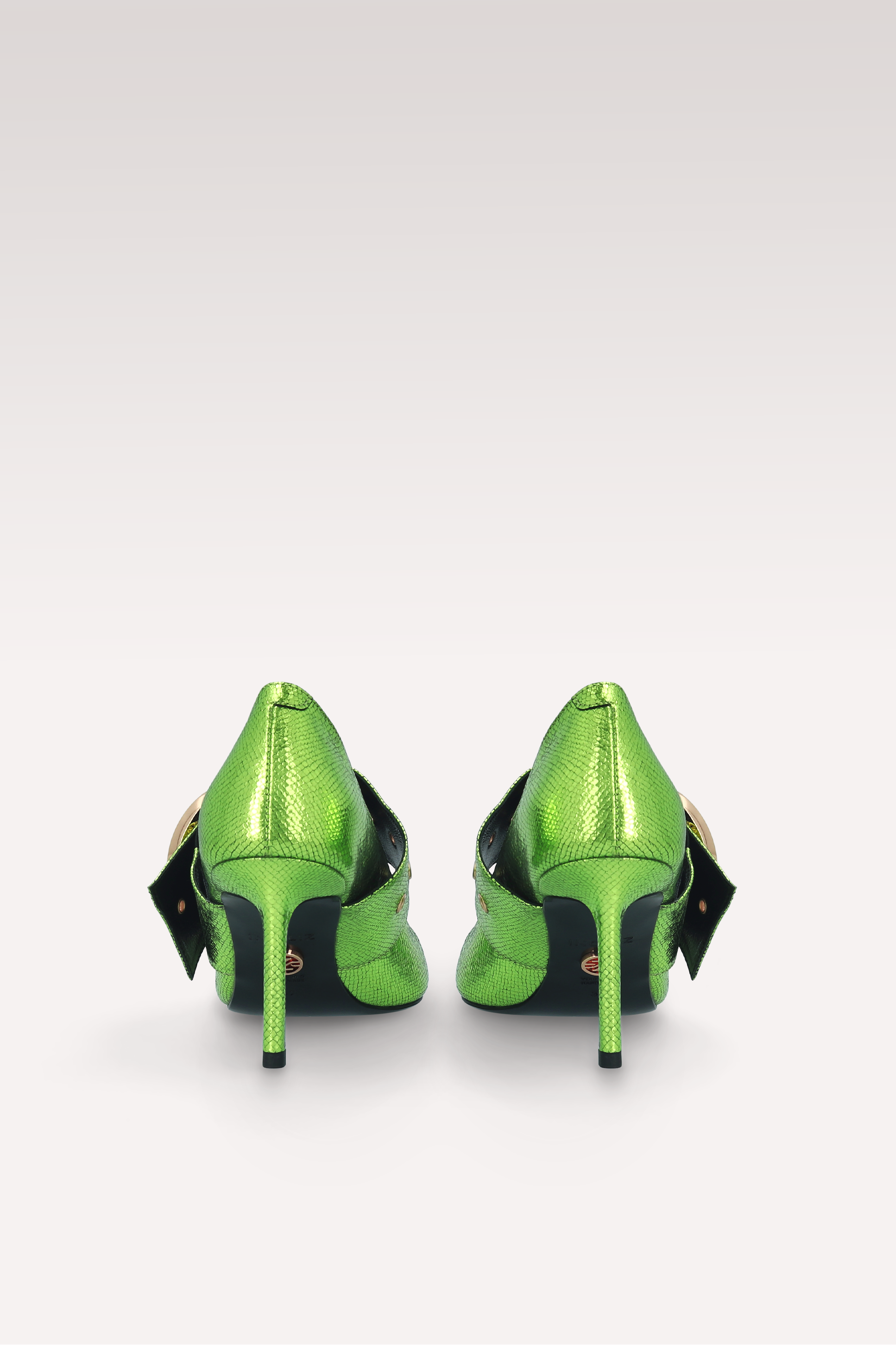 SCARPE CON DÉCOLLETÉ MIA 05 IN PELLE GOFFRATA CRASH VIPER COLOR LIME