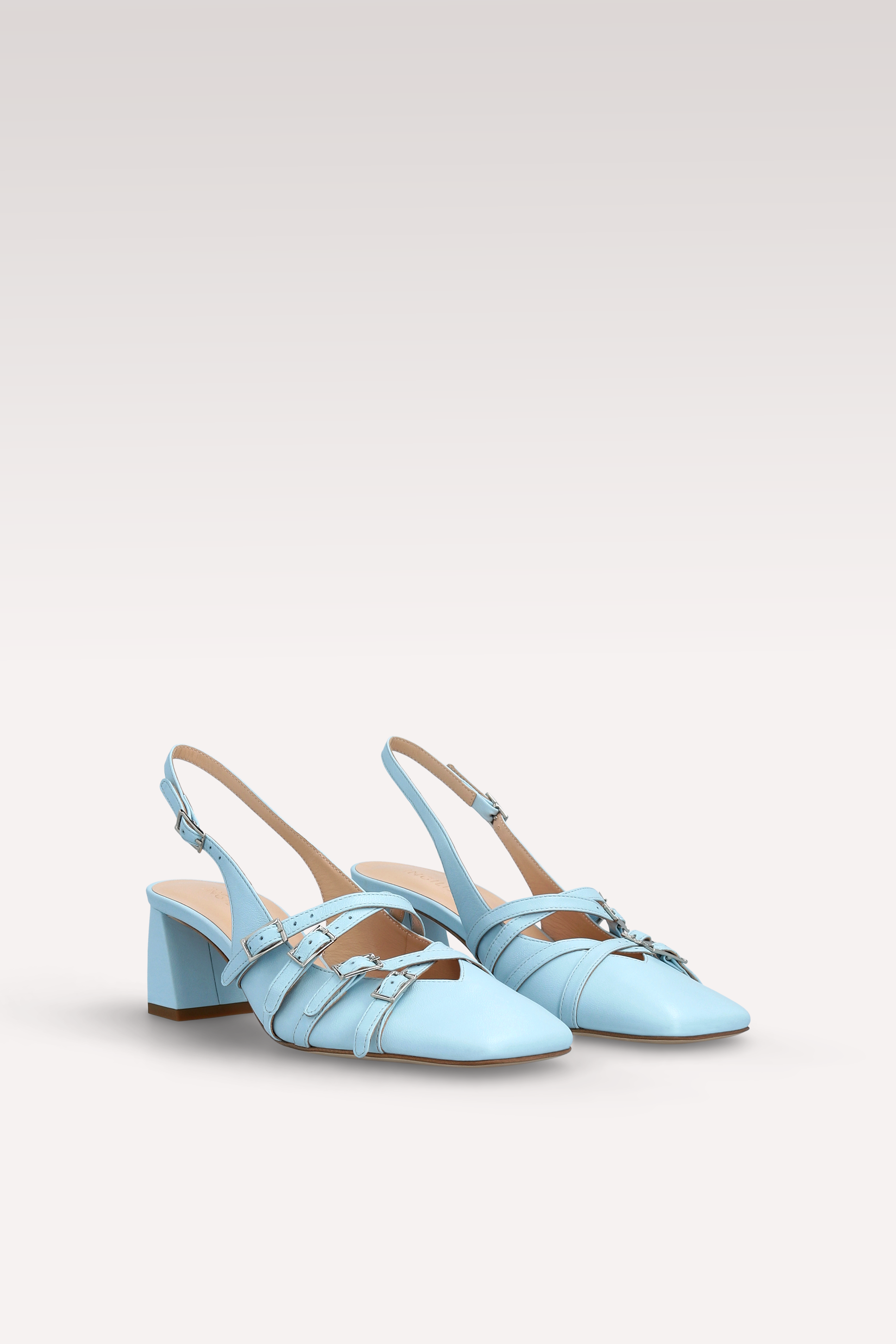 GEORGIA SKY BLUE SLINGBACK IN PELLE
