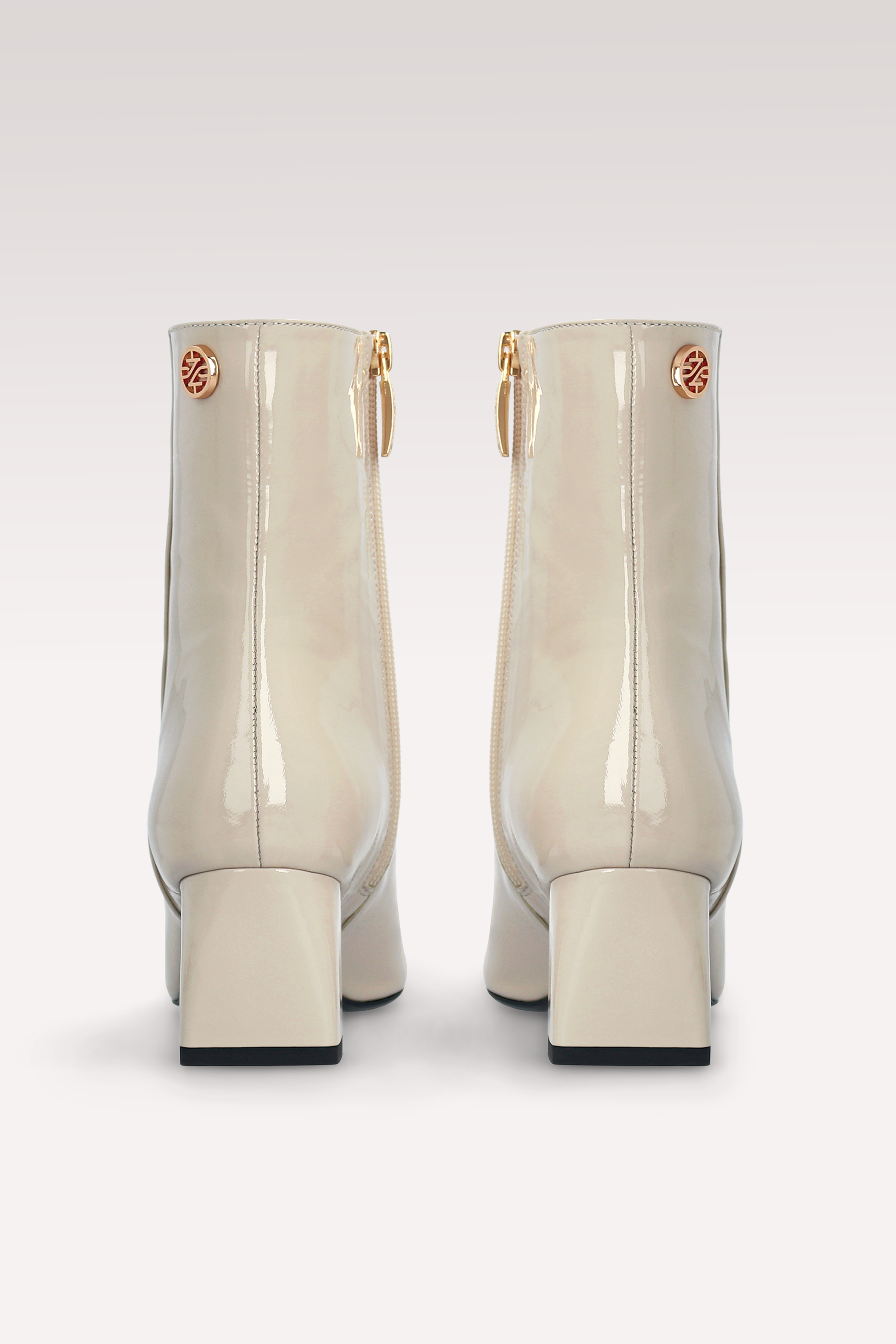 GENNY 02 STIVALETTI IN VERNICE BEIGE