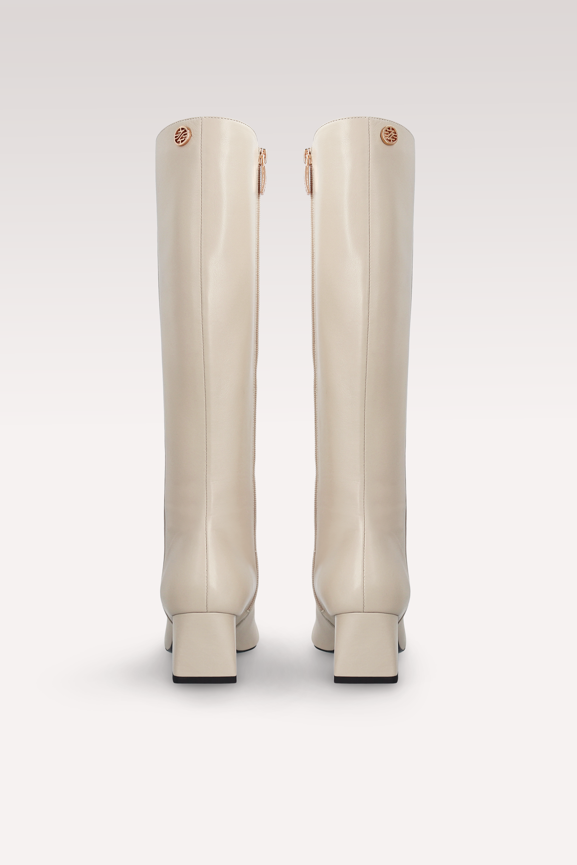 GENNY 03 STIVALI IN PELLE LISCIA BEIGE