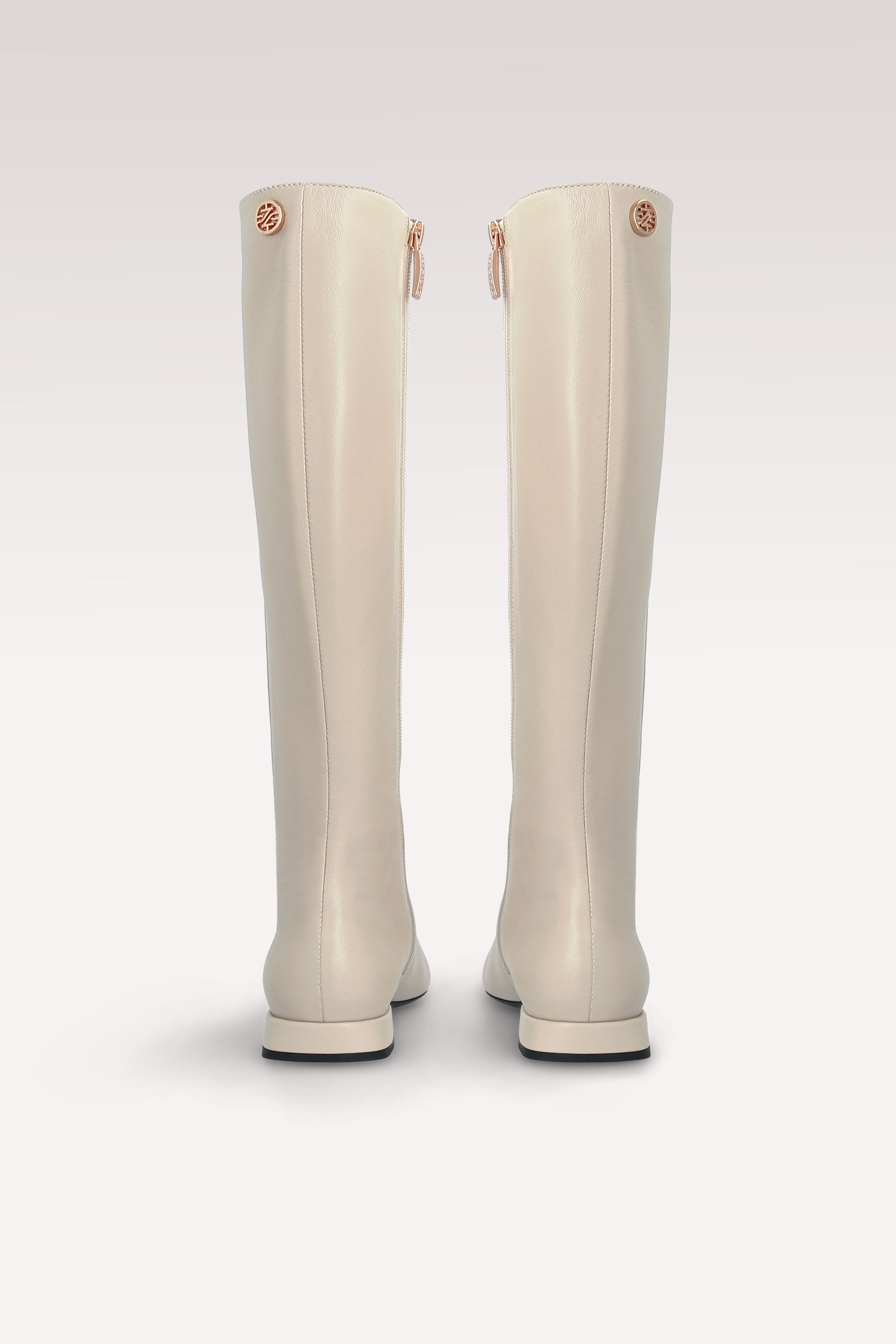 STIVALI GILLY 02 BEIGE IN PELLE LISCIA