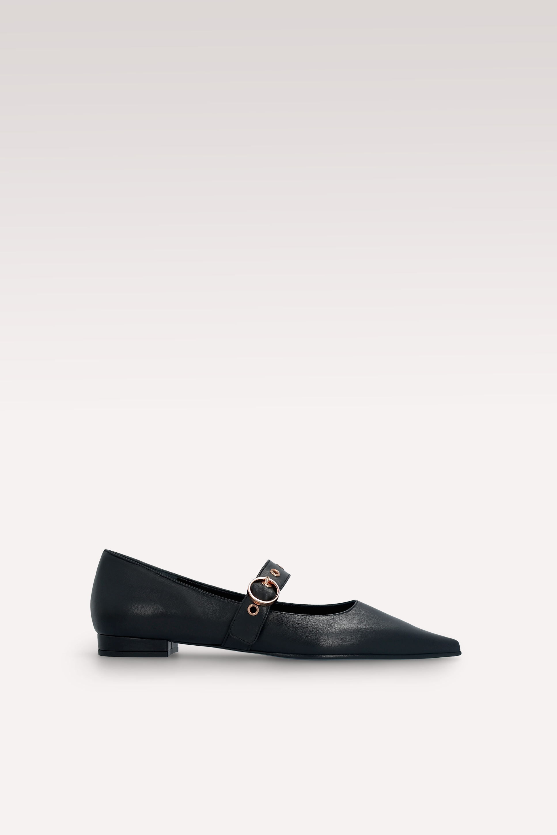 BALLERINE IN PELLE NERA MAGGIE