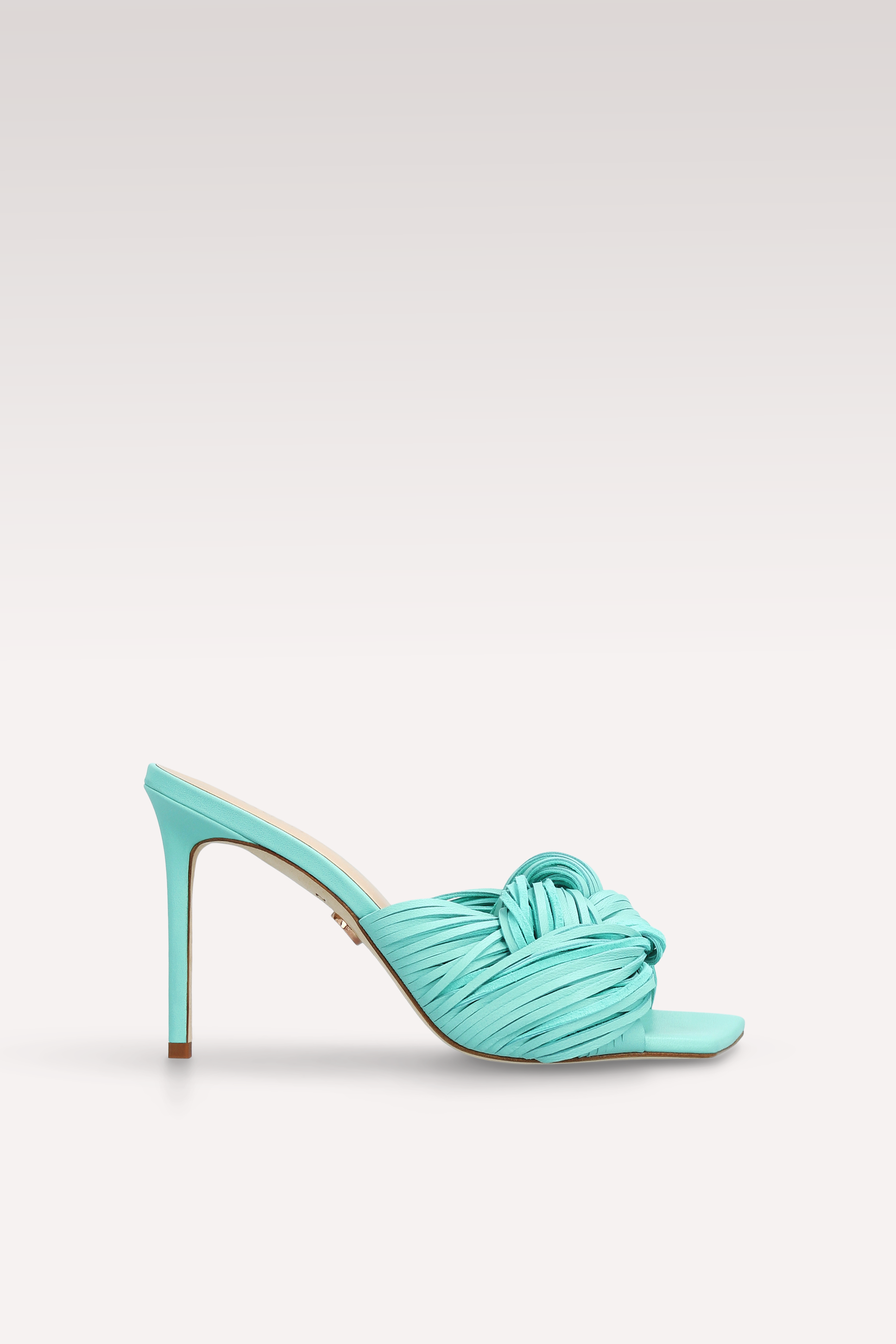 MULES PENELOPE IN PELLE E CAMOSCIO VERDE GHIACCIO