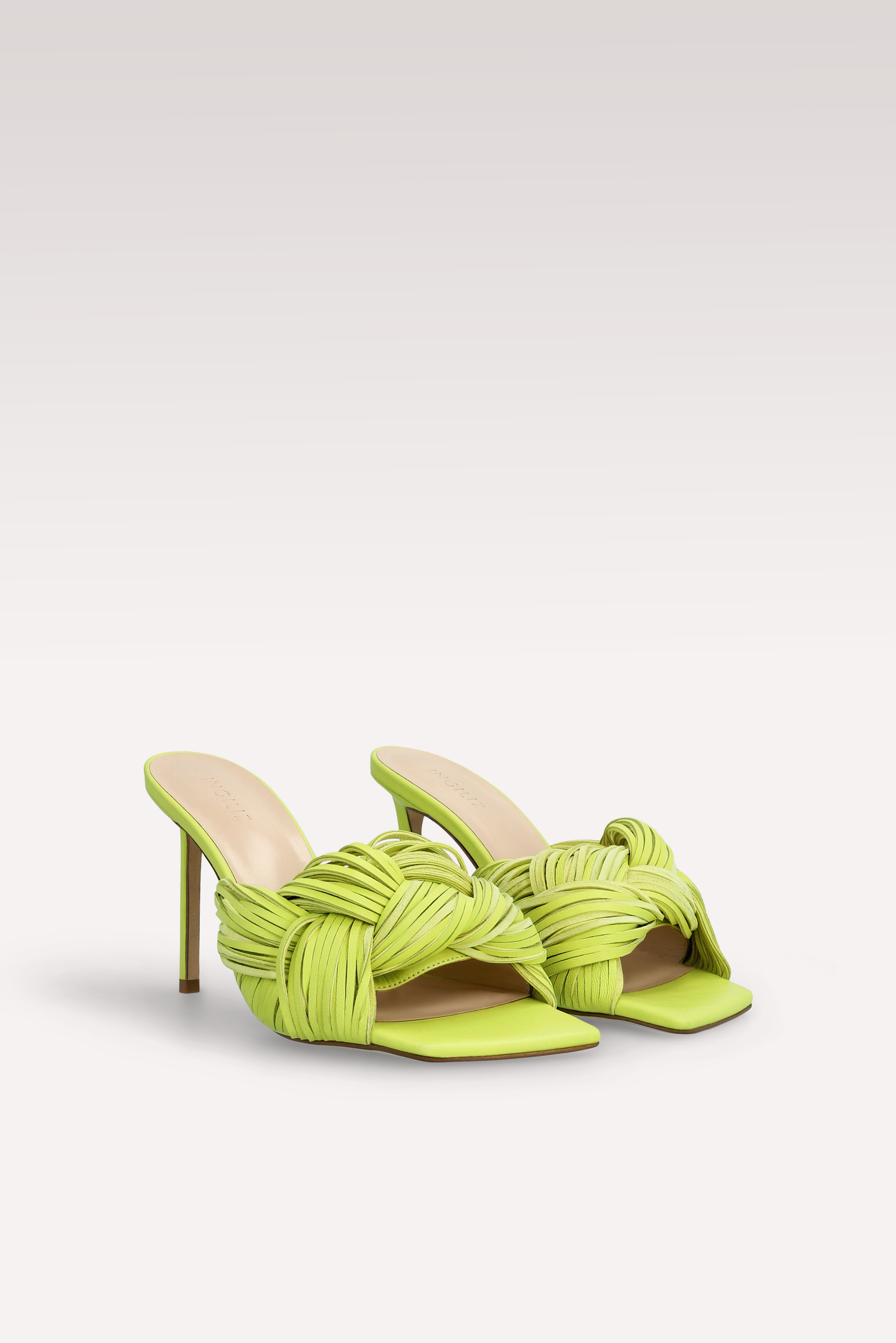 MULES PENELOPE KIWI IN PELLE E CAMOSCIO GIALLO