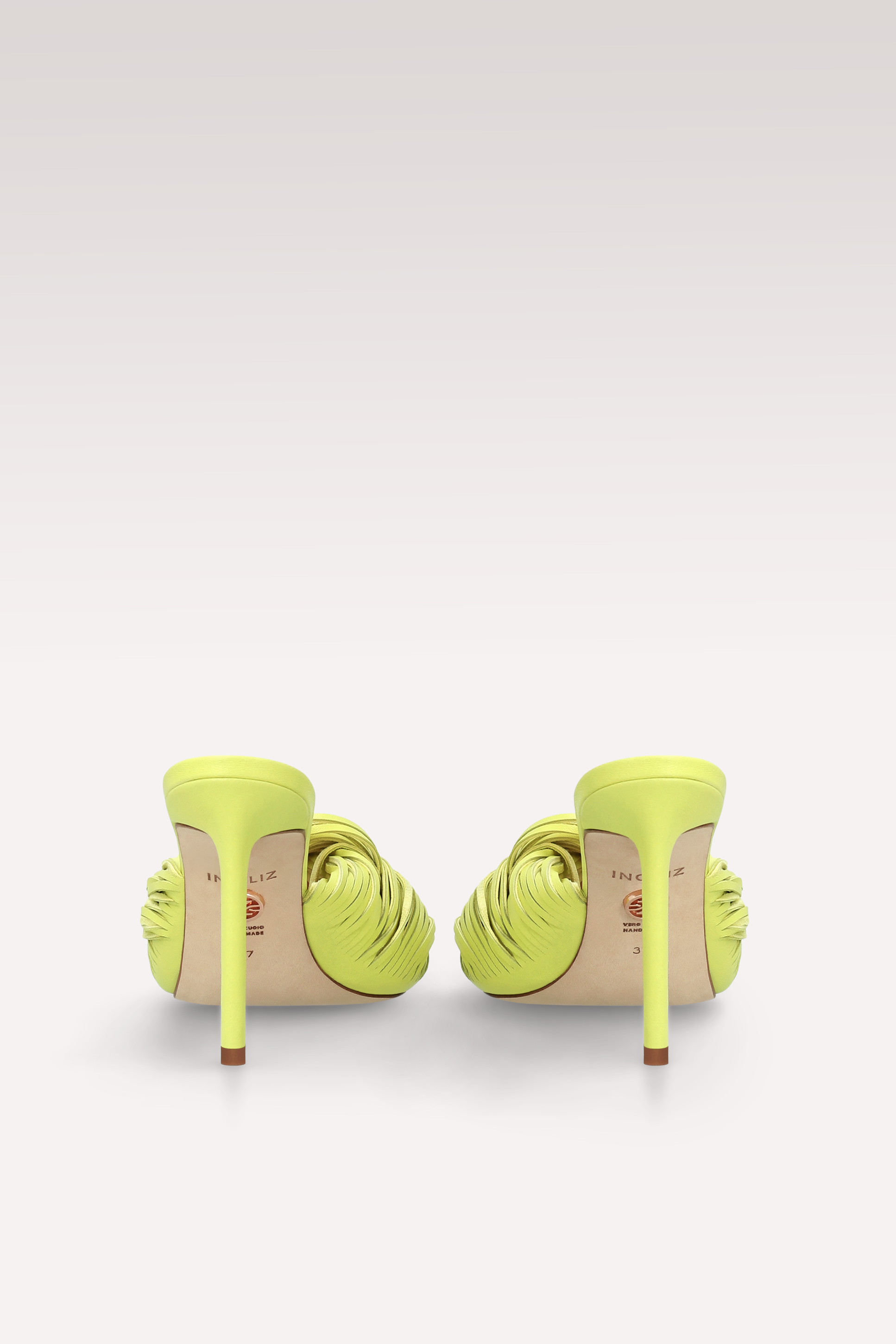 MULES PENELOPE KIWI IN PELLE E CAMOSCIO GIALLO