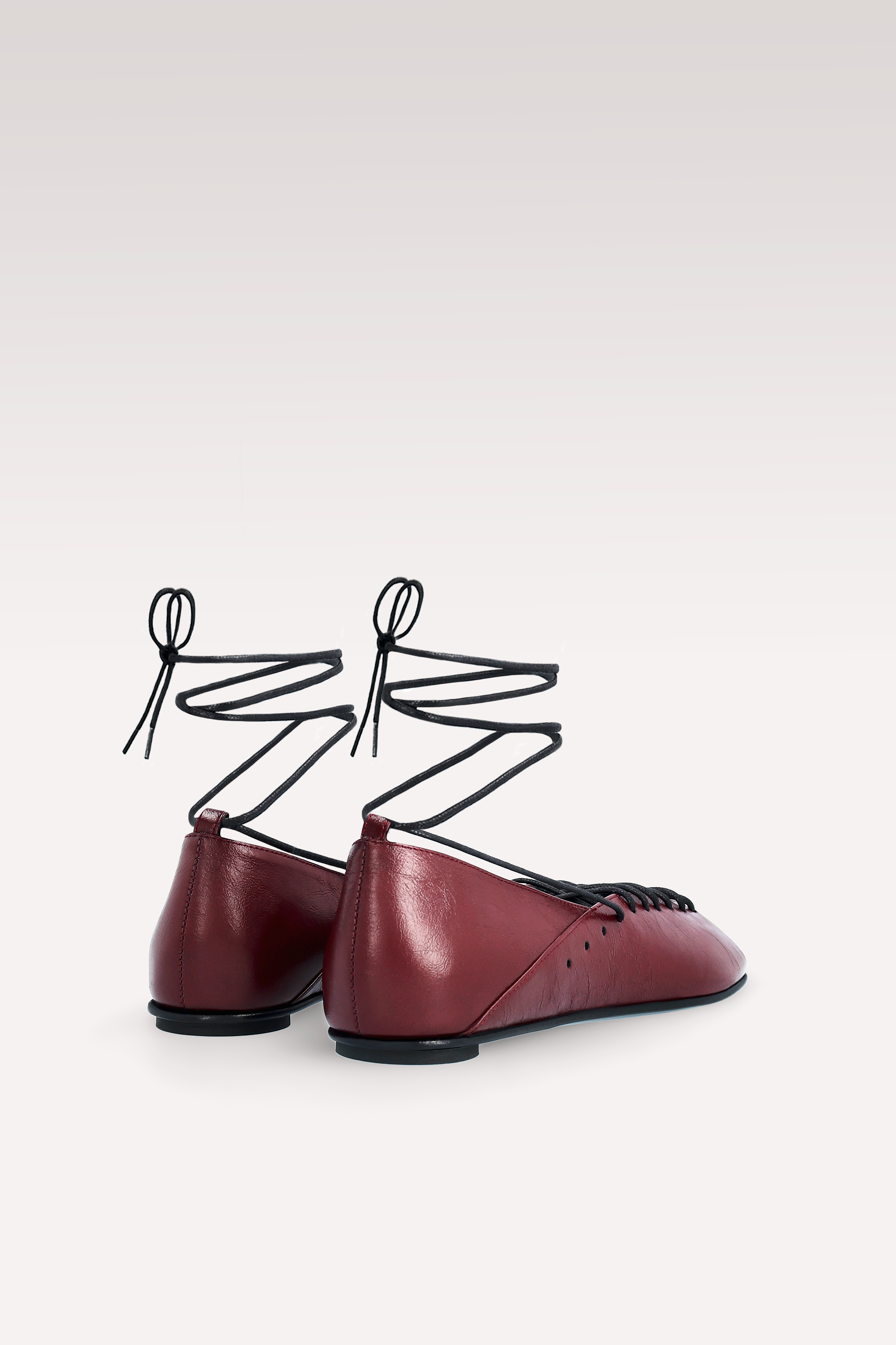 BALLERINE IN PELLE NAPPA RUGOSA CHERRY PALOMA
