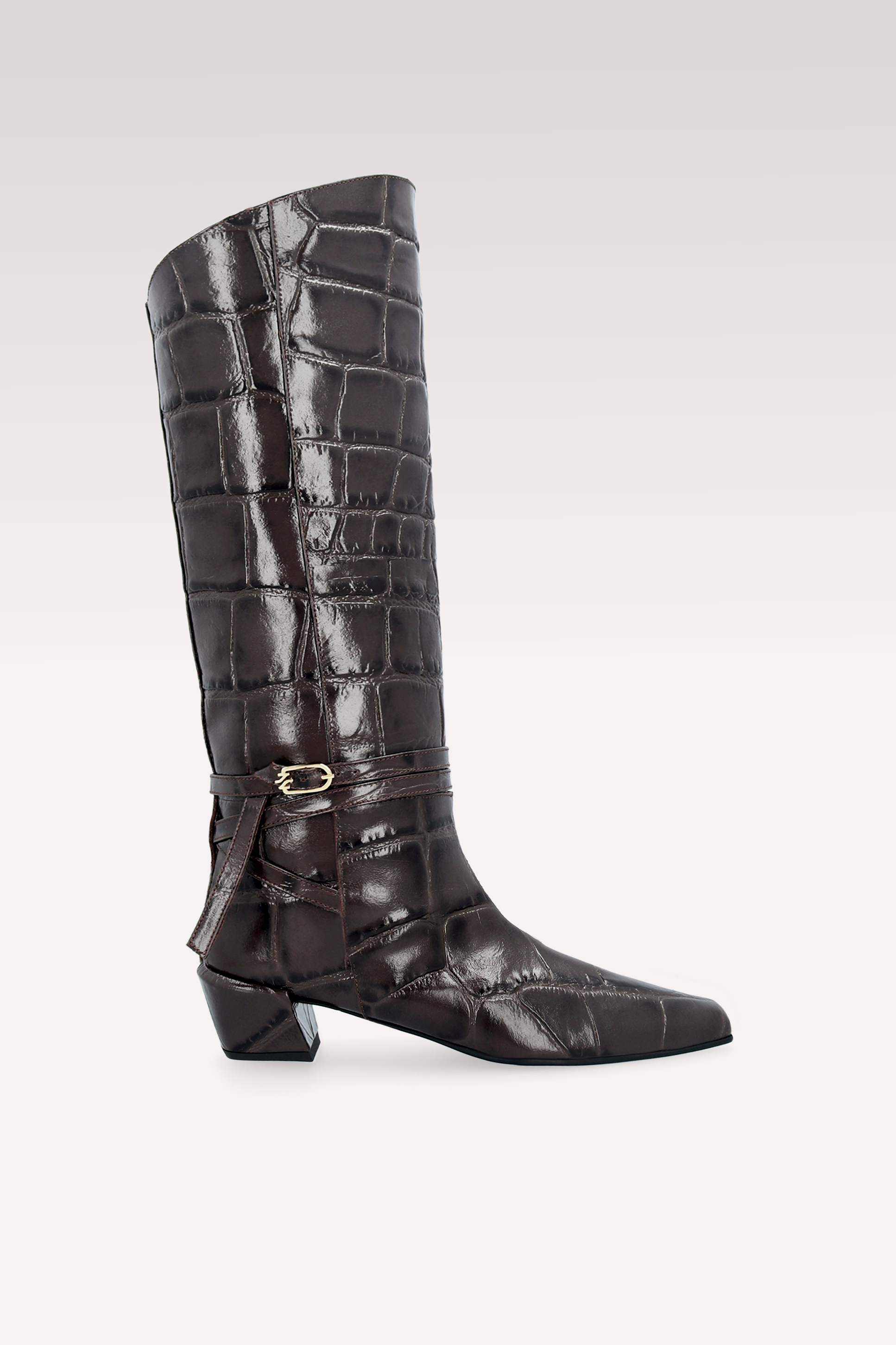 STIVALI IN PELLE STAMPATA COCCO EMMA BROWN