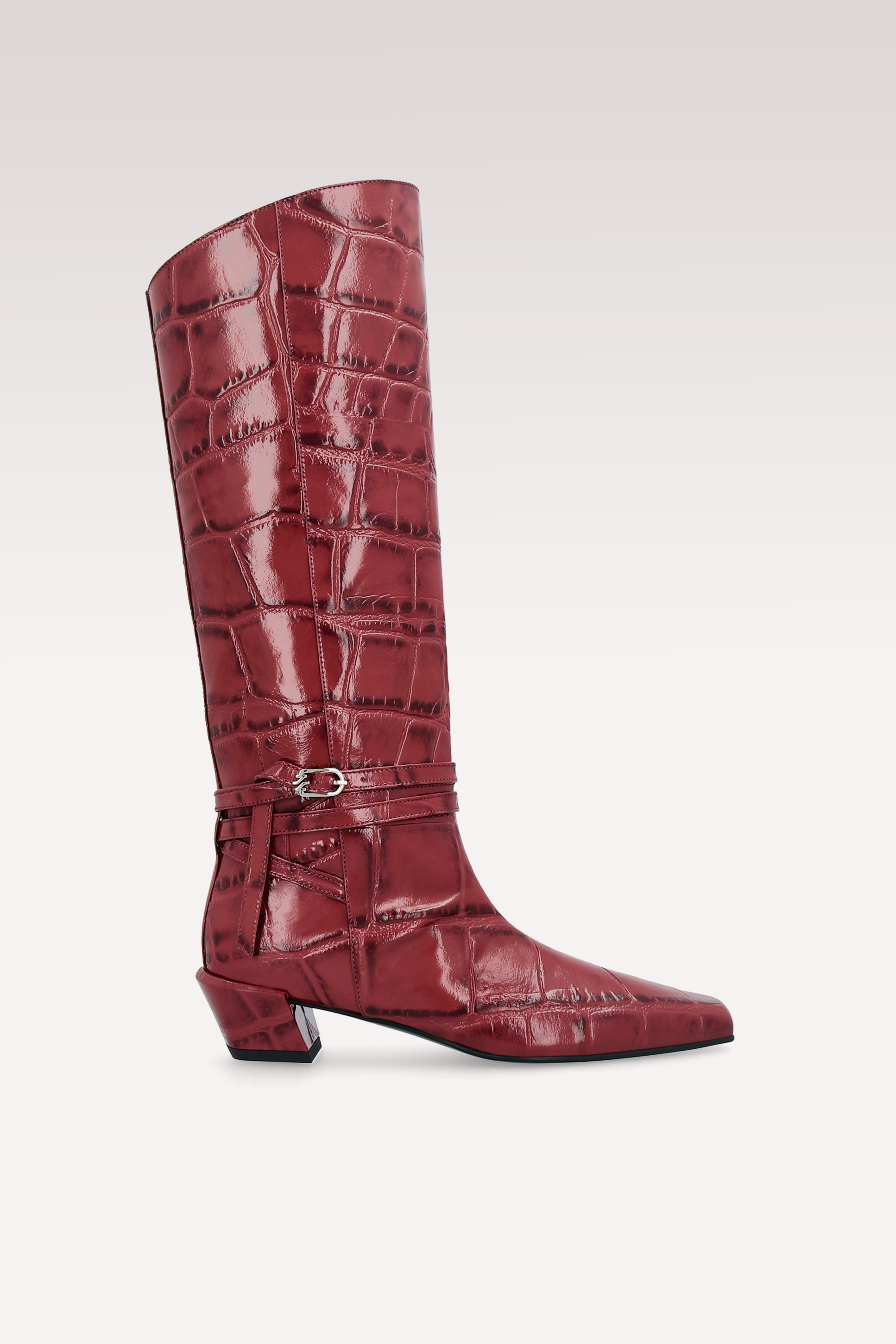 STIVALI IN PELLE STAMPATA COCCO EMMA CHERRY