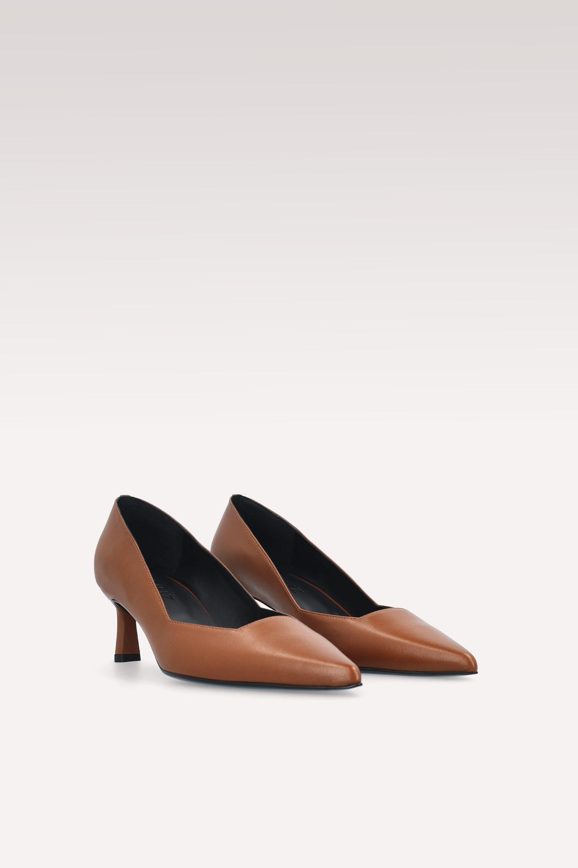 OLIVIA BROWN NAPPA LEATHER PUMPS AND CARRIE CROSSBODY BAG