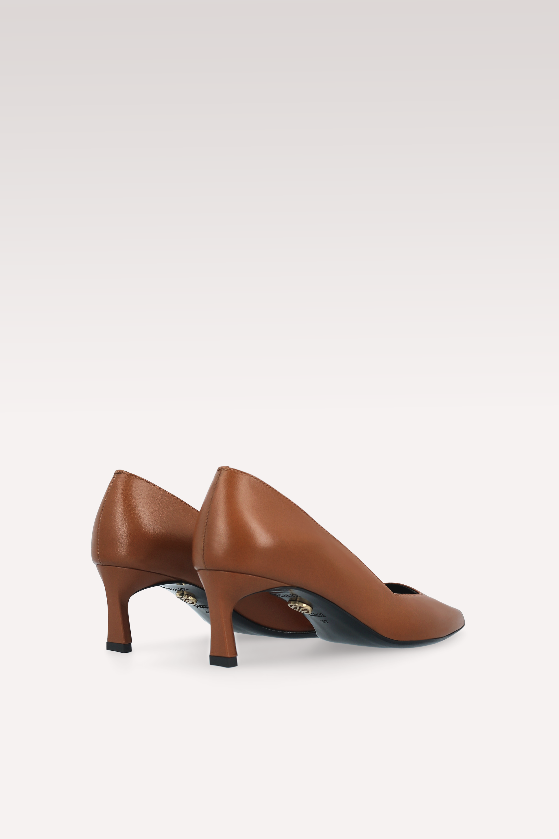 DÉCOLLETÉ OLIVIA IN PELLE NAPPA MARRONE