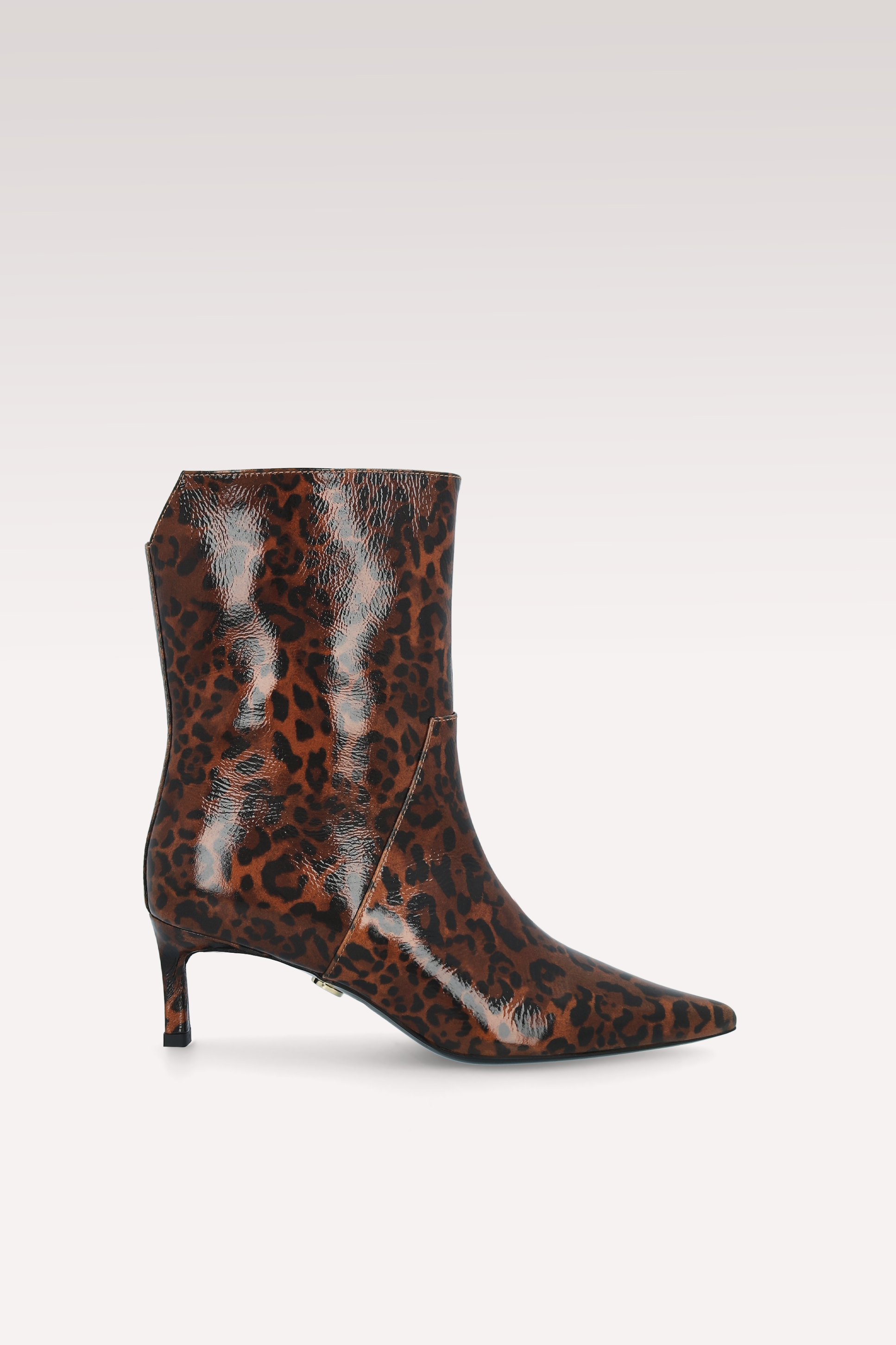 STIVALETTI IN PELLE STAMPA LEOPARDATA MARRONE ODETTE