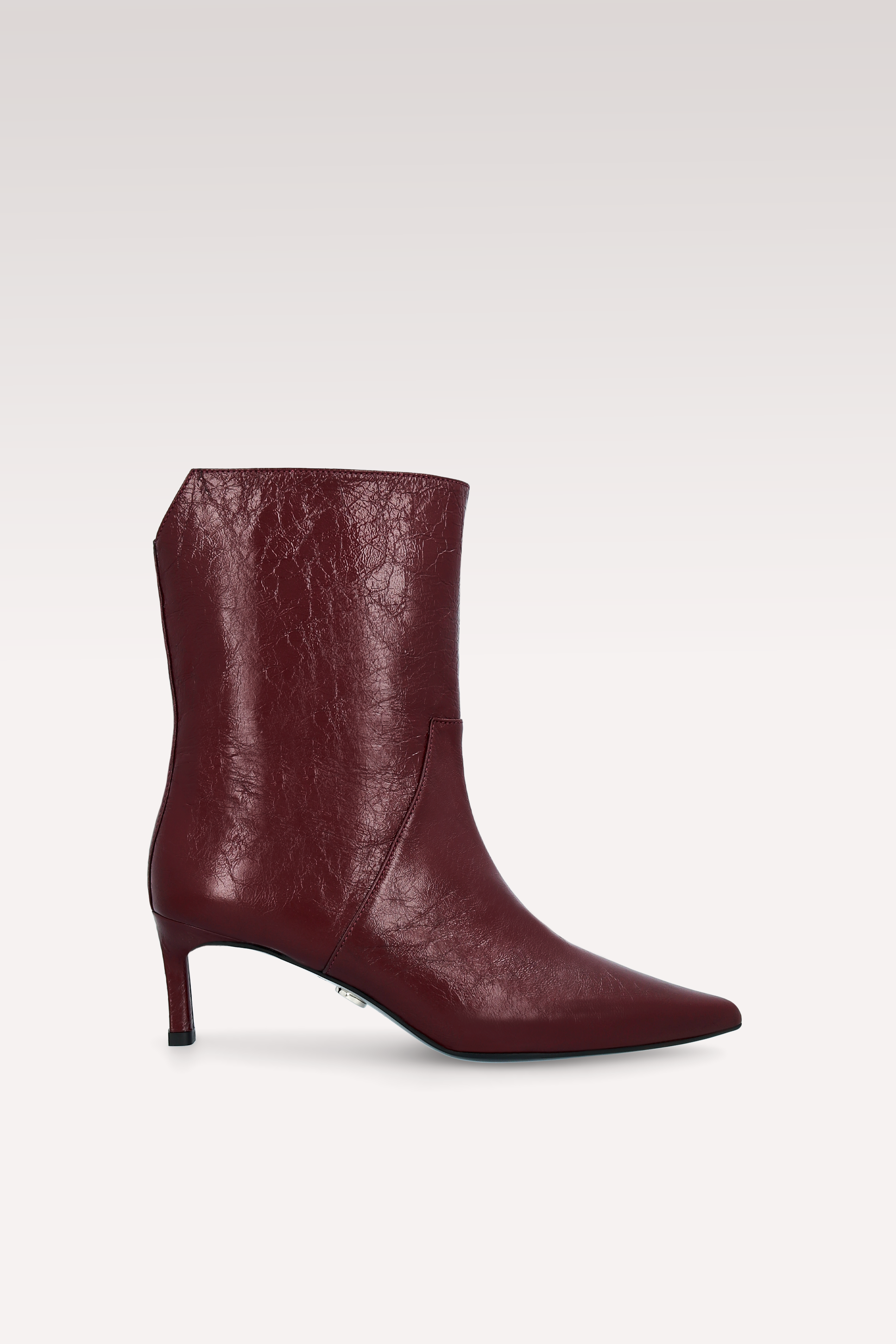 STIVALETTI IN PELLE NAPPA RUGOSA ODETTE CHERRY