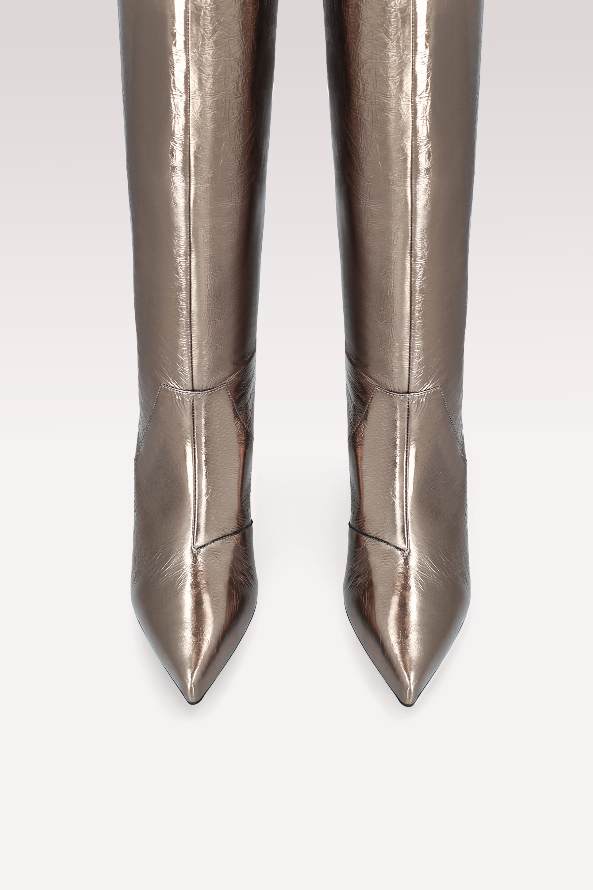 STIVALI IN PELLE METALLIZZATA OTTONE OLGA