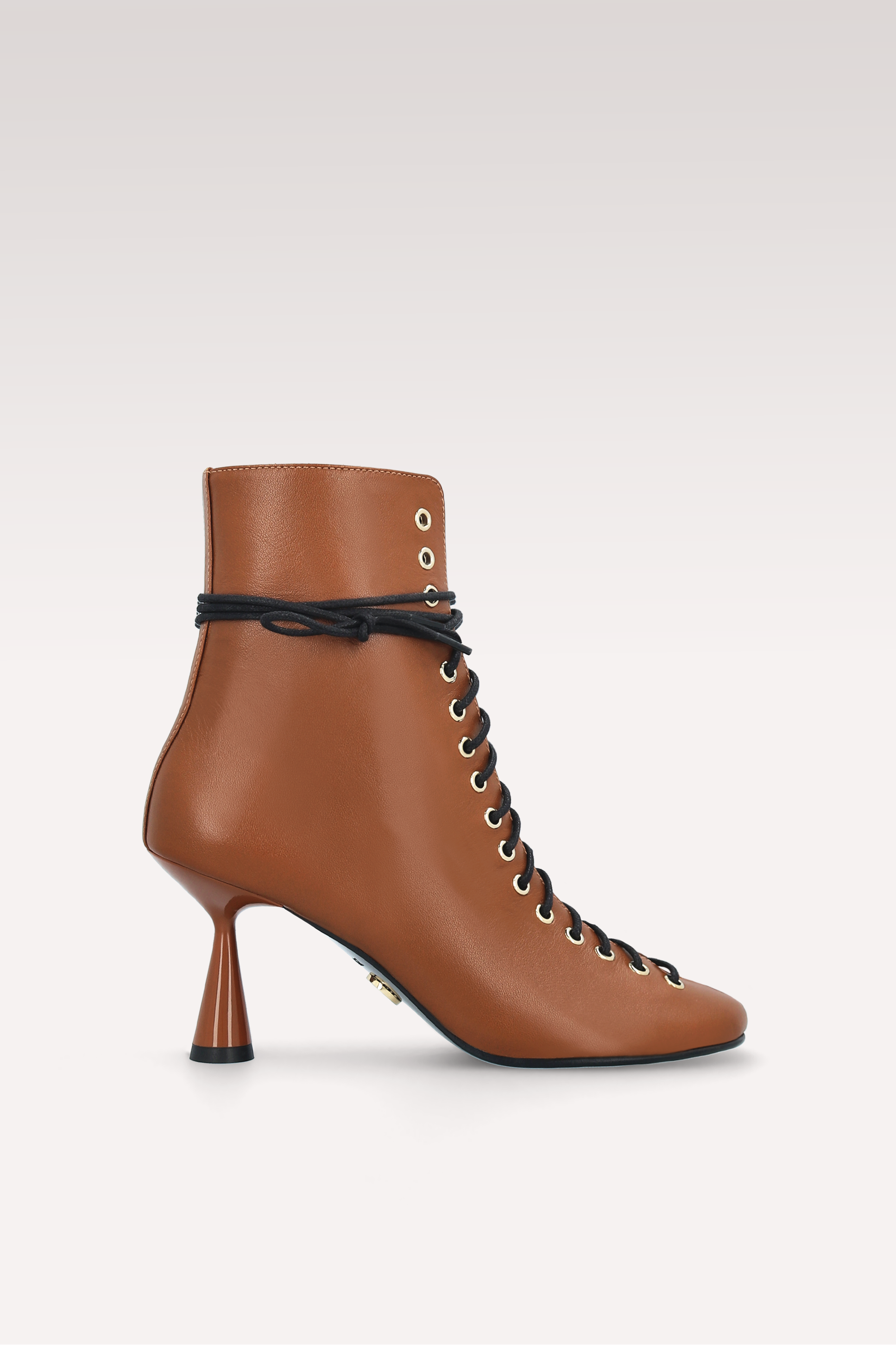 STIVALETTI IN PELLE NAPPA MARRONE ZOE