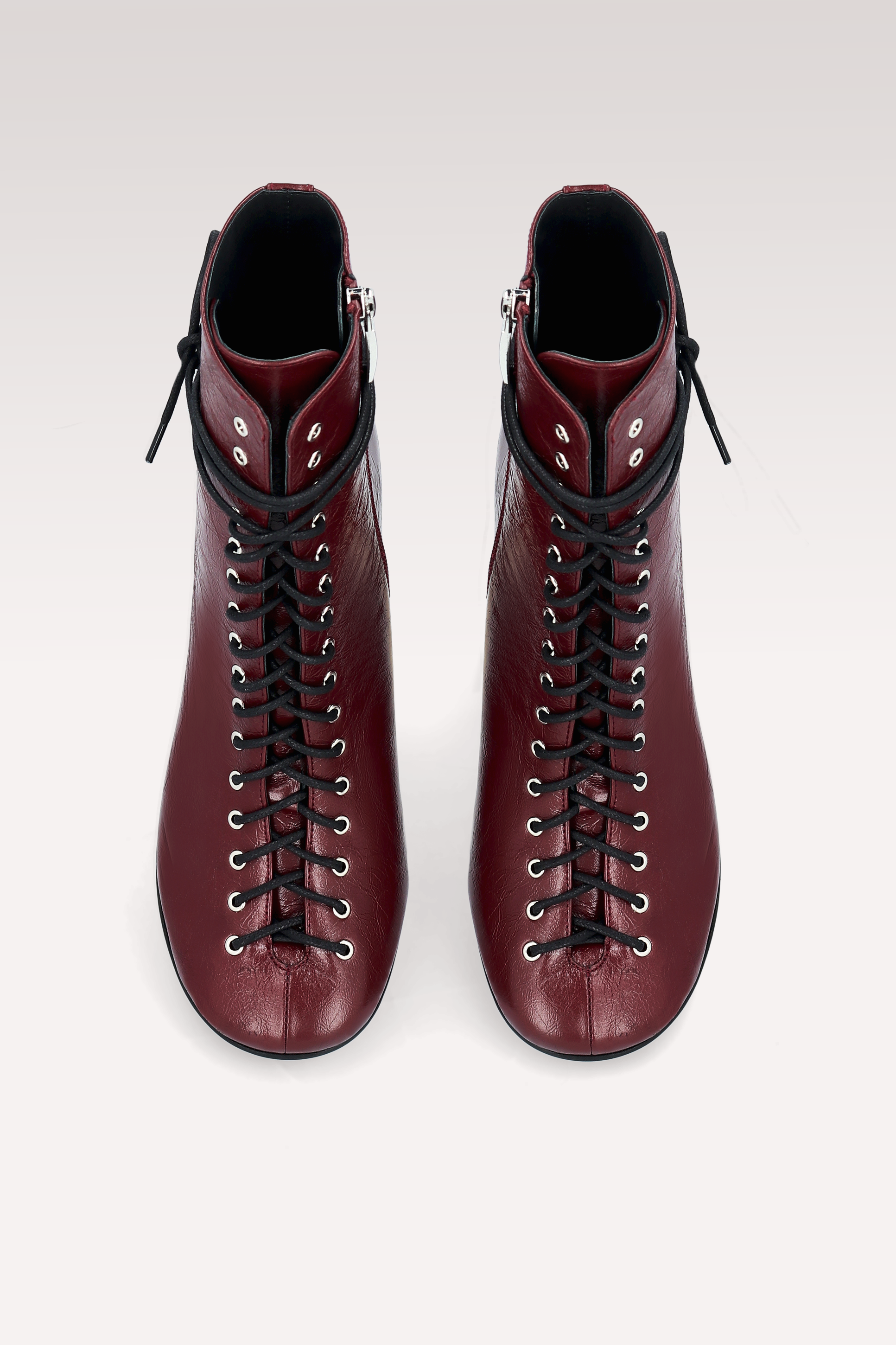 STIVALETTI IN PELLE NAPPA RUGOSA ZOE CHERRY
