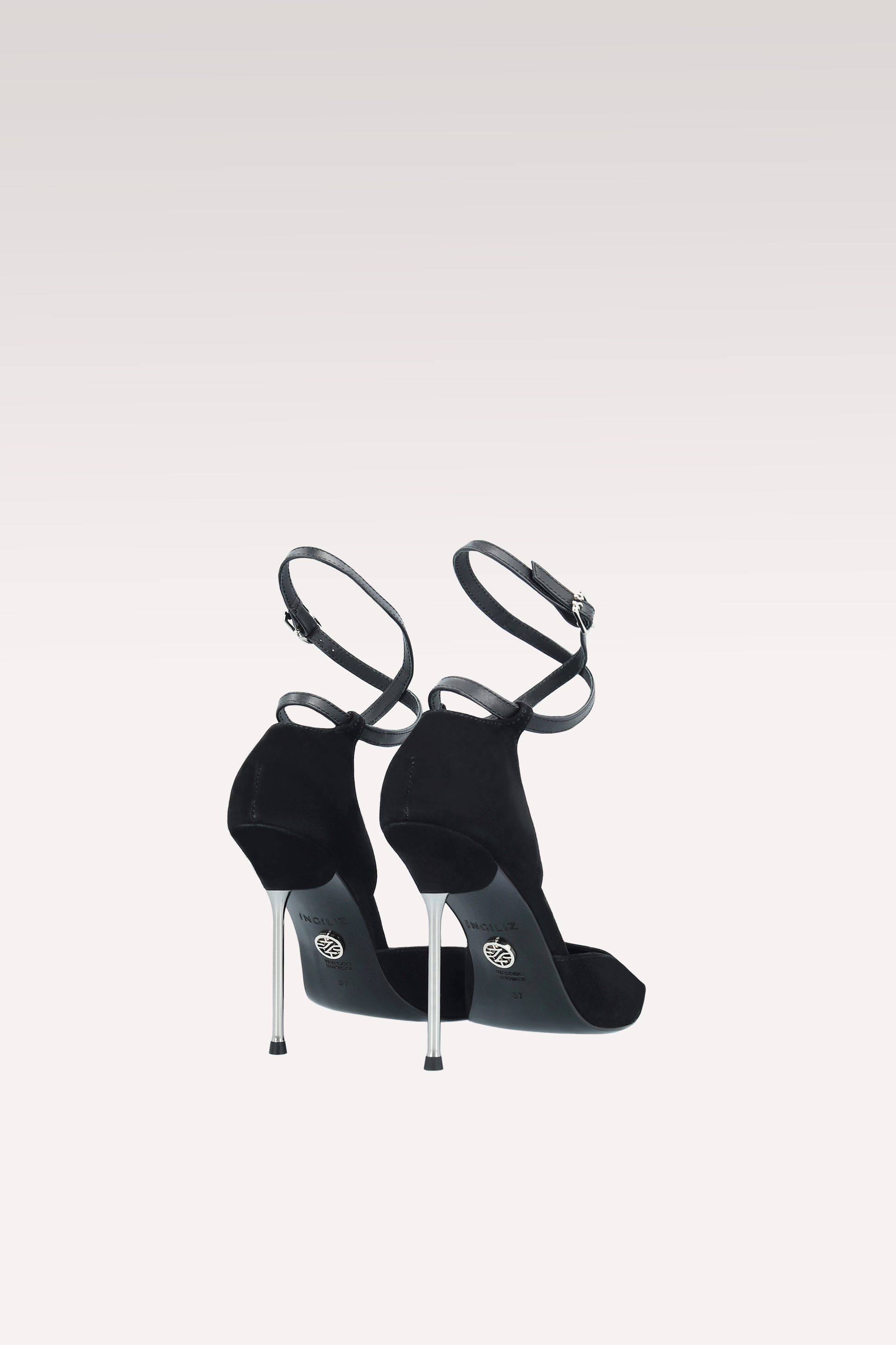STAR BLACK SUEDE LEATHER PUMPS AND DALIA SEMI PATENT LEATHER SHOULDER BAG