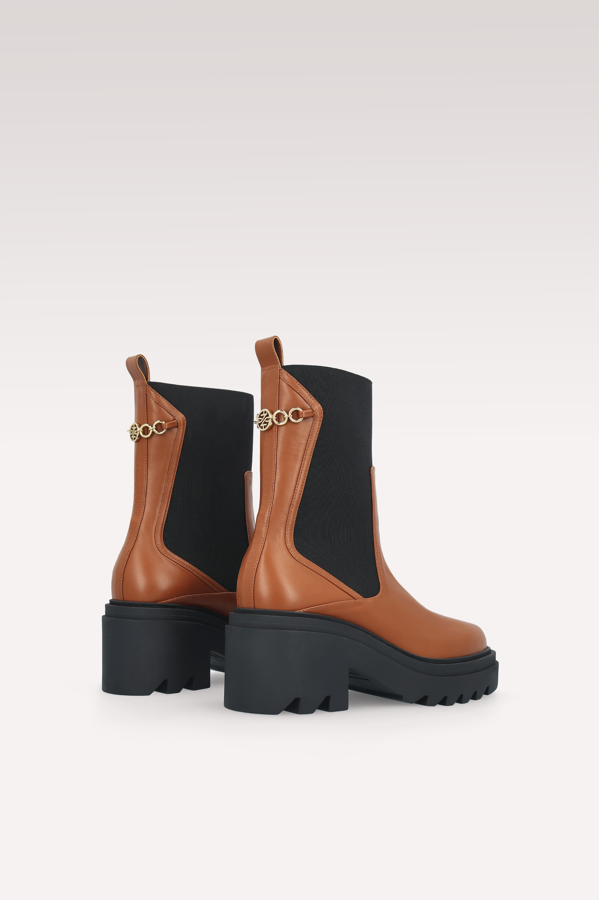 STIVALETTI VERA IN PELLE NAPPA MARRONE