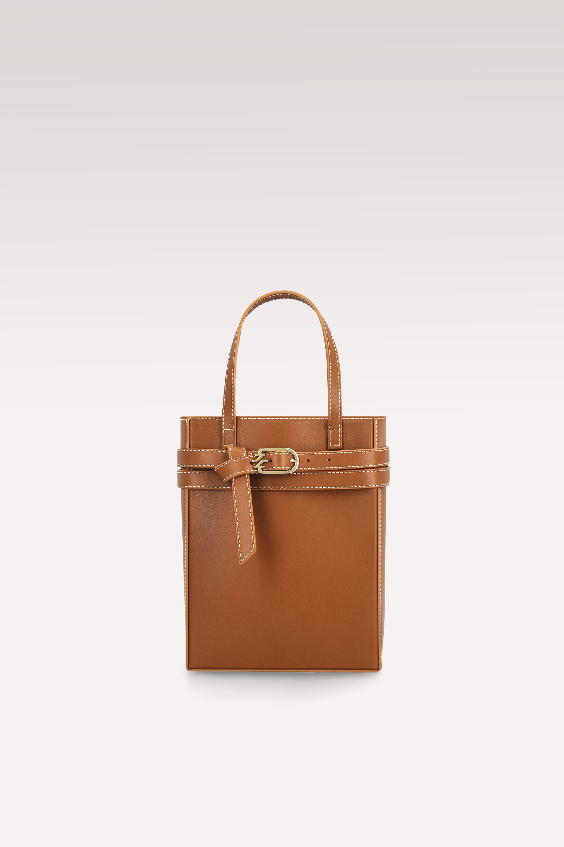 BORSA A TRACOLLA IN PELLE NAPPA MARRONE CARRIE