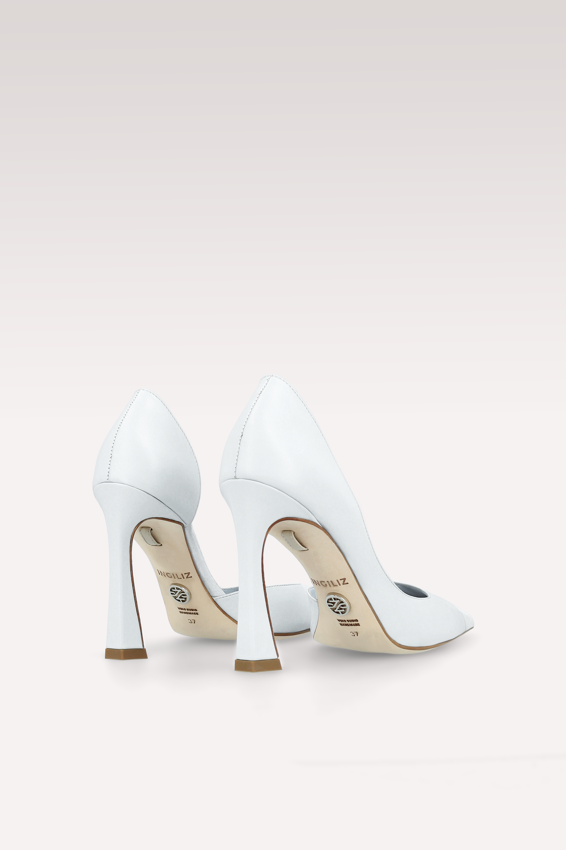 VESPER PORCELAIN WHITE LEATHER PUMPS