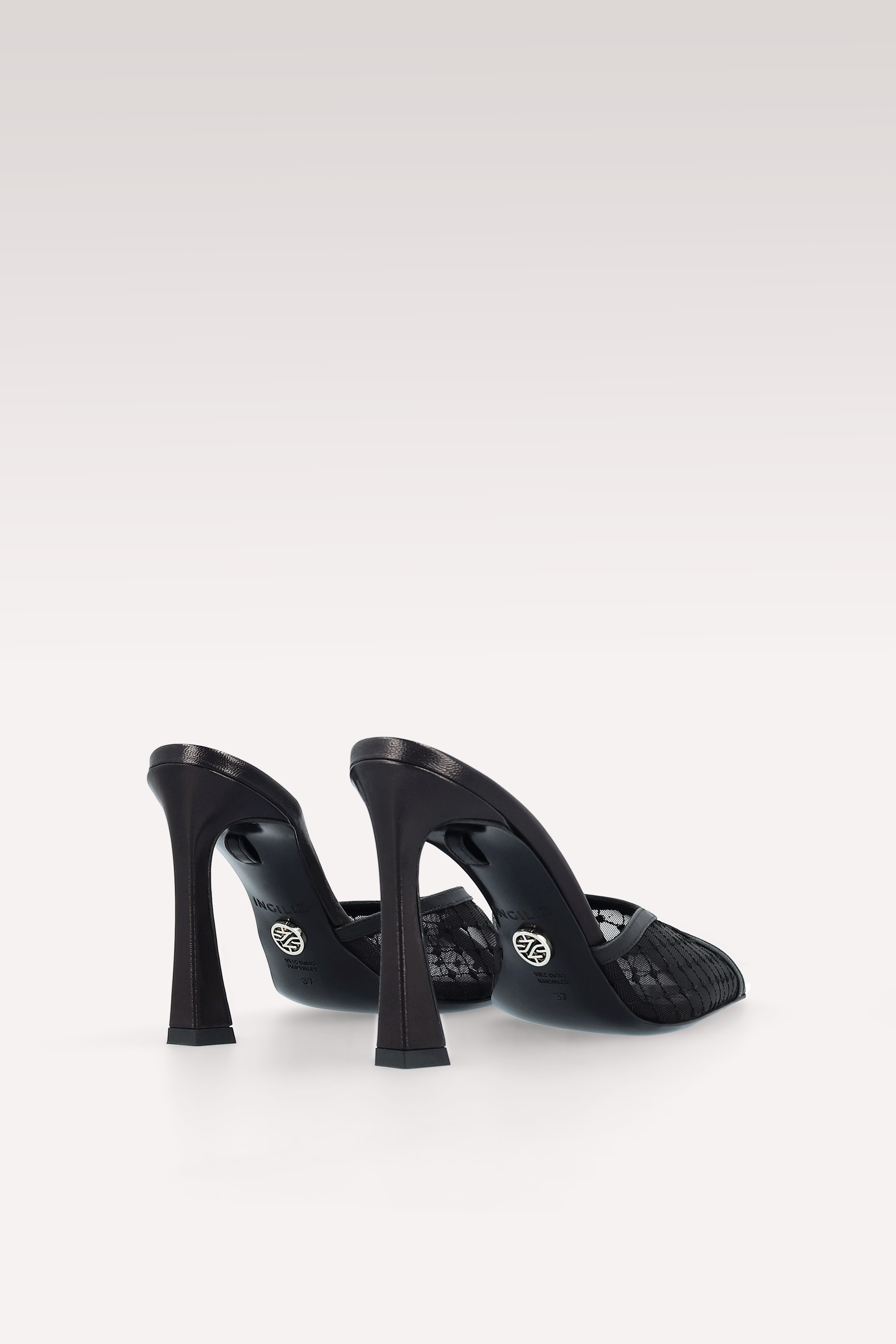 MULES VELLORA NERE IN PELLE E MESH