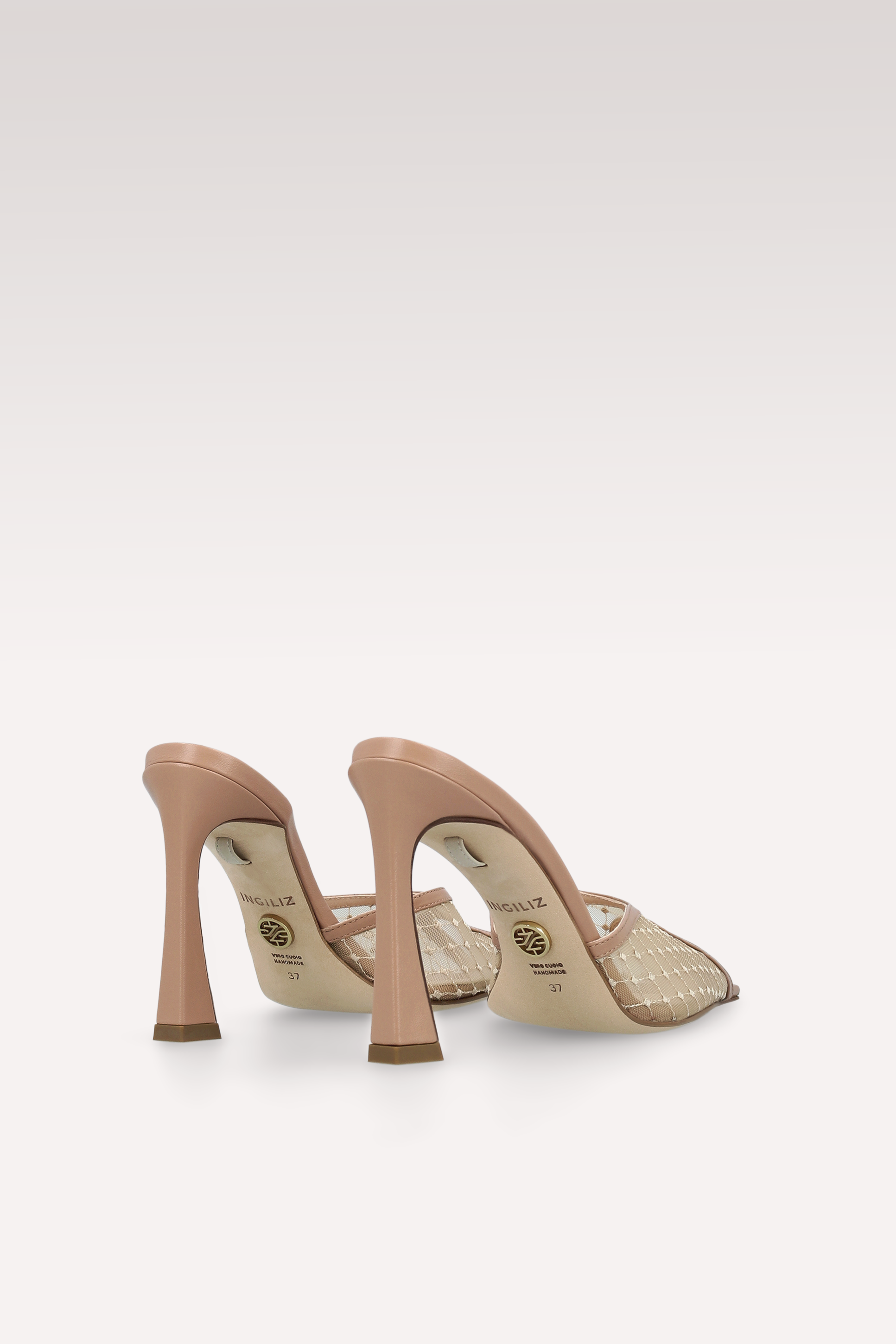 MULES VELLORA IN PELLE BEIGE E MESH