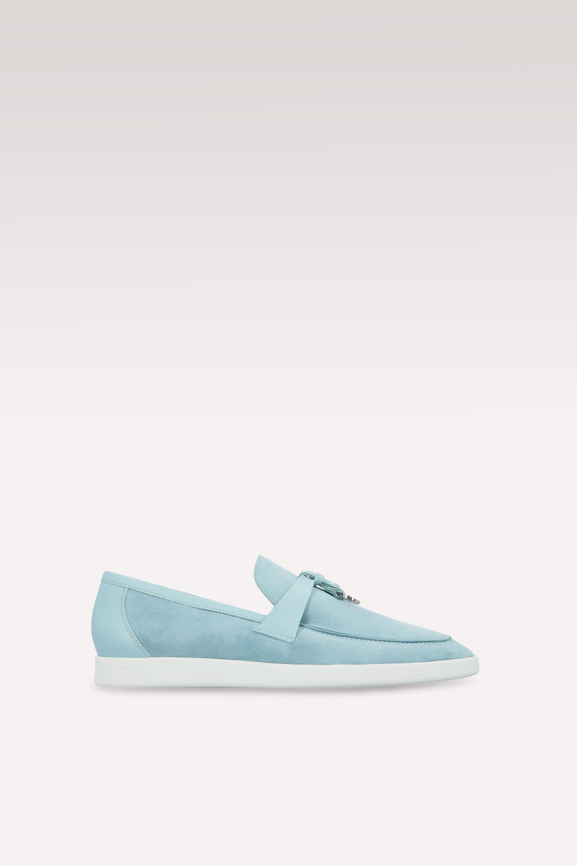 MOCASSINI PRIVE IN SUEDE E PELLE AZZURRI