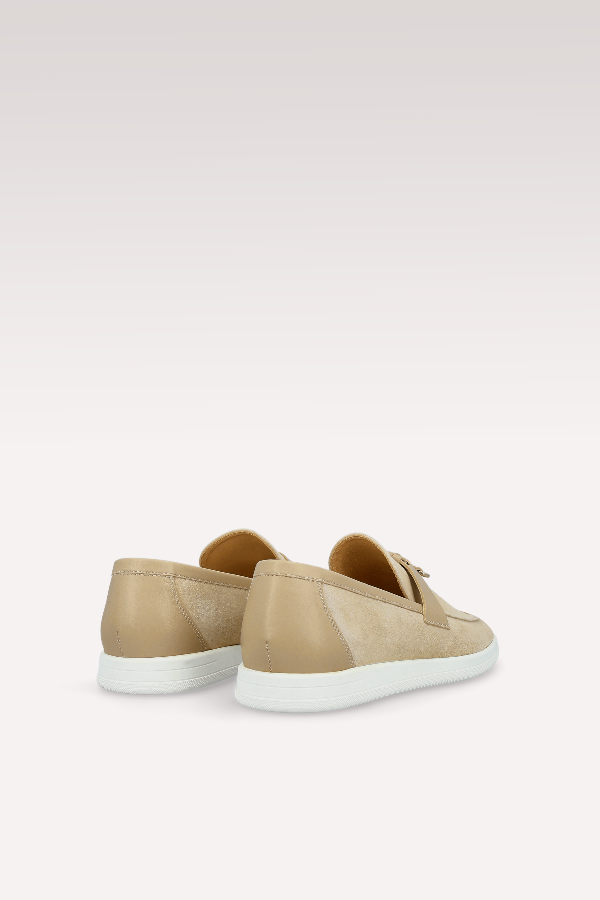 MOCASSINI PRIVE IN PELLE E CAMOSCIO NUDE/ CIPRO 7026 BEIGE
