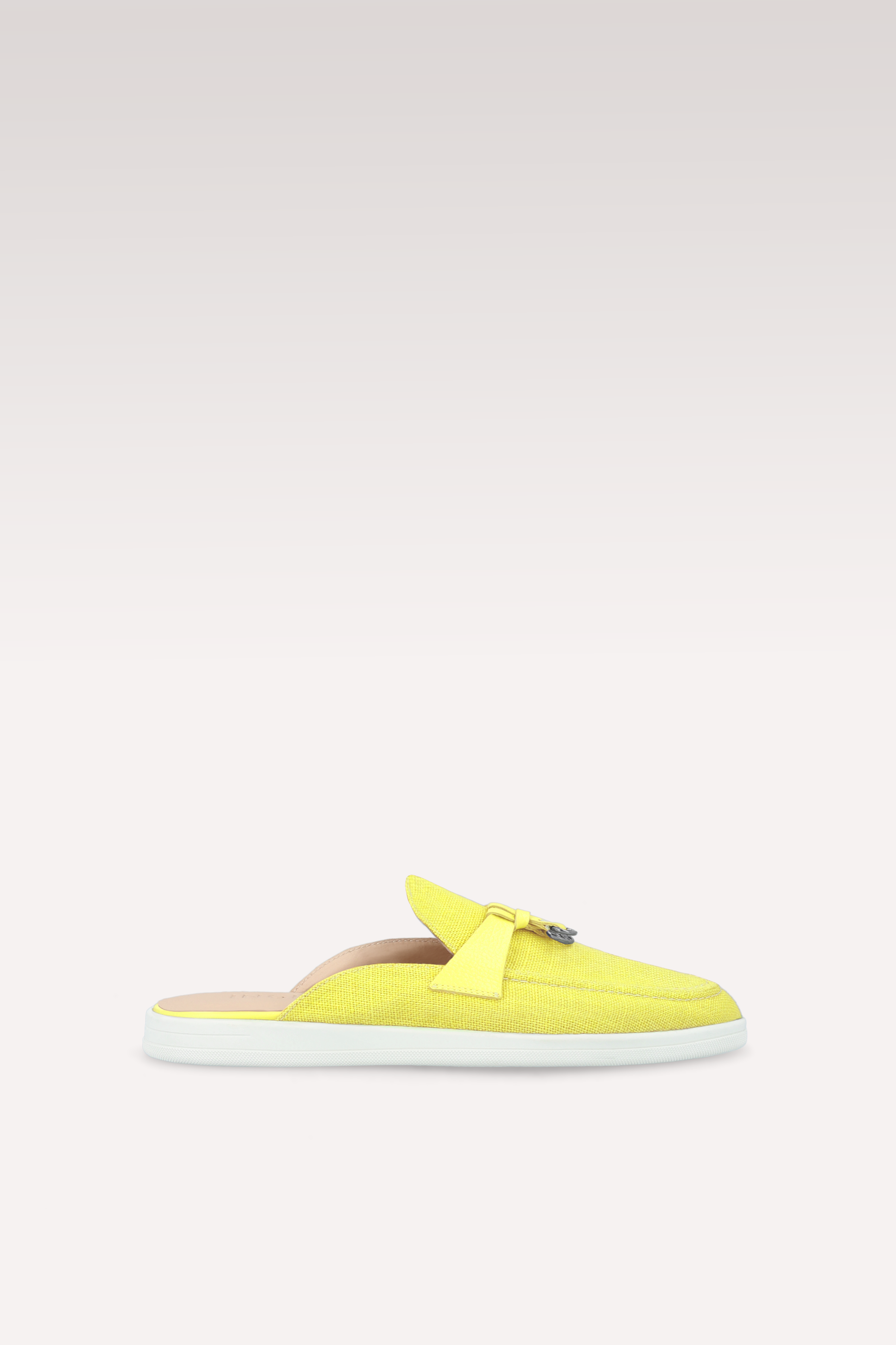 ECLAT YELLOW LINEN MULES