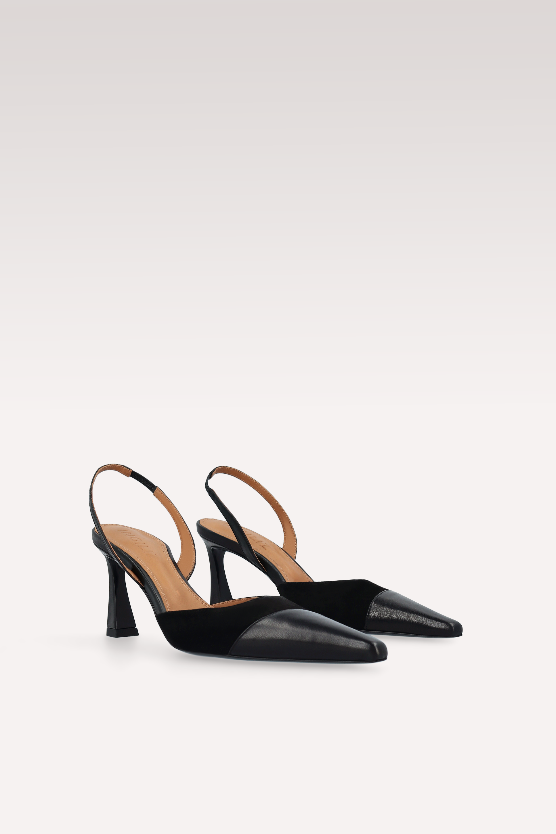 JODIE SANDALI SLINGBACK IN PELLE E SUEDE NERI