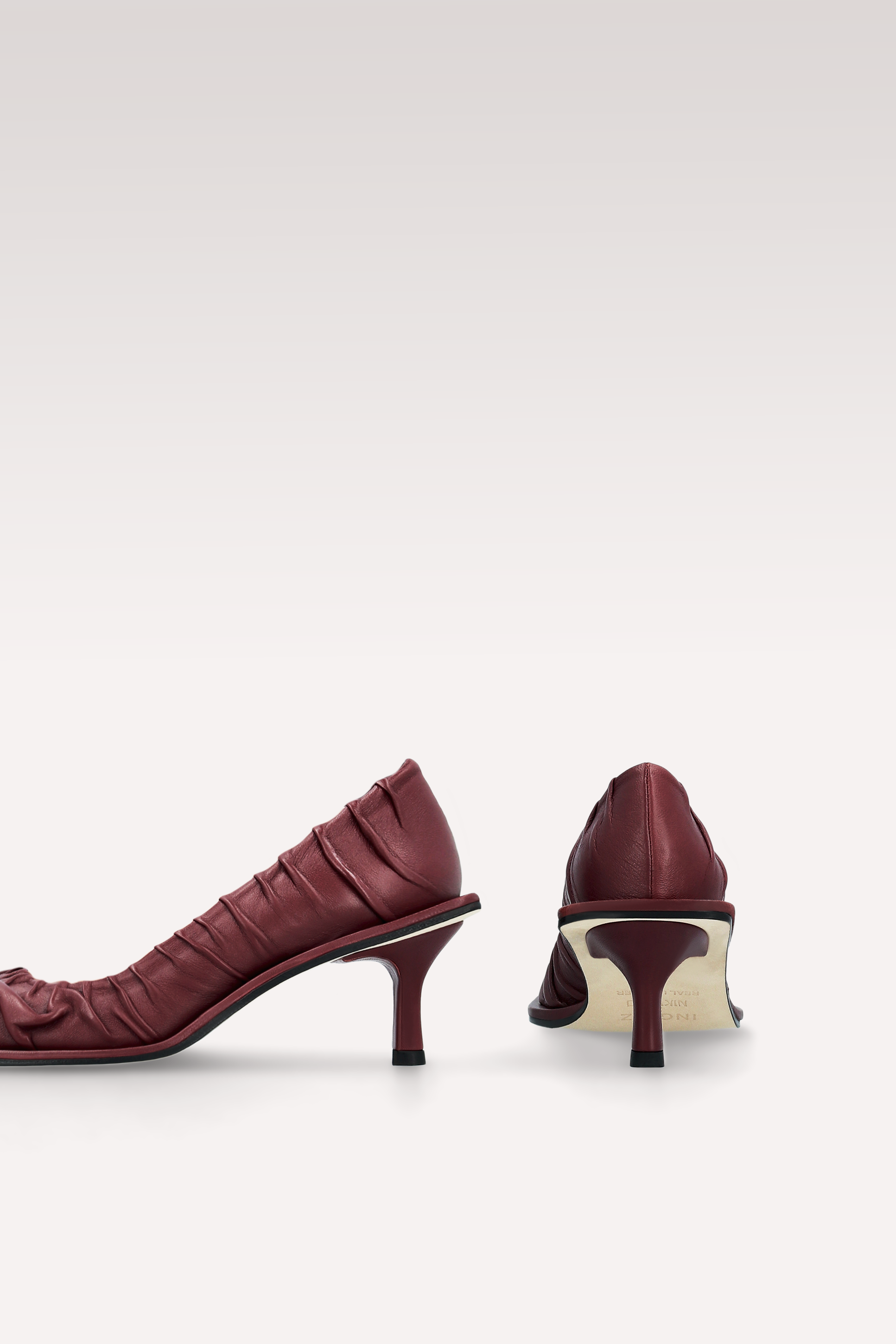 NI SCARPE DECOLLETÉ IN MORBIDA PELLE NAPPA BORDEAUX